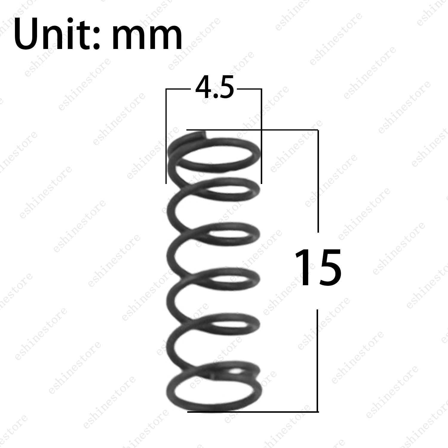 6pcs 4.5x15MM Humbucker Pickup Straight Springs for Electric Guitar(3 Colors)