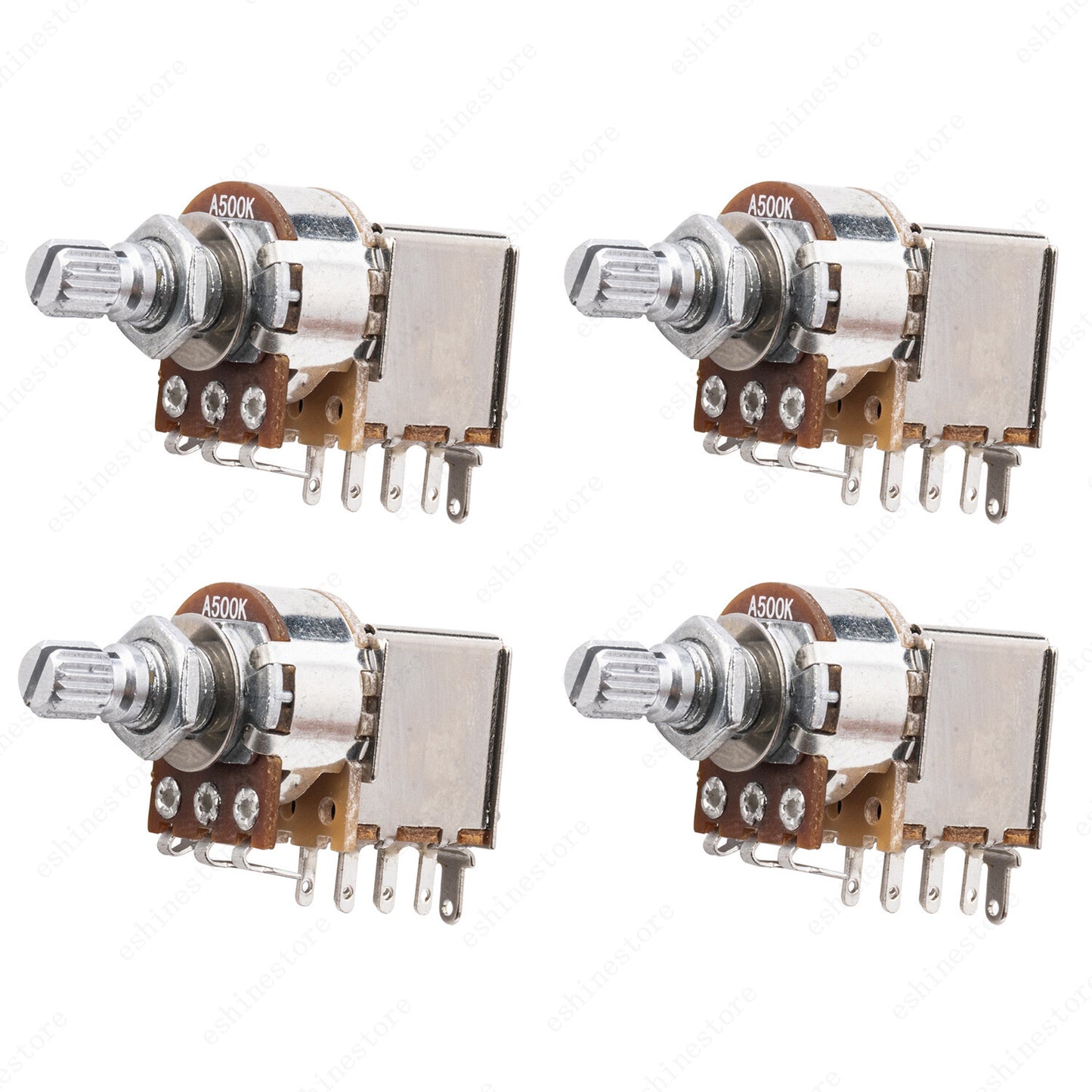 4 Pcs Guitar Short Shaft 15mm Push-Pull pot switch A/B250/500K Tone Volume