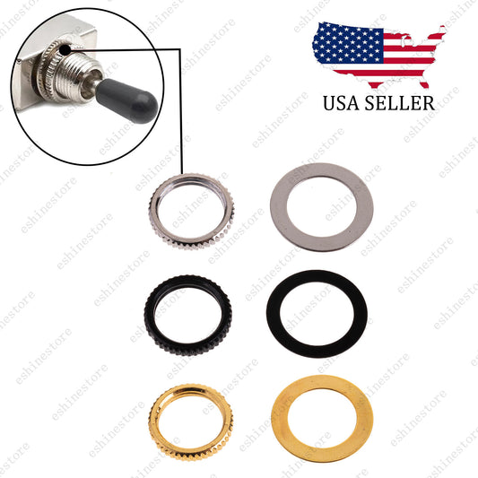 Metric Thread M12 Guitar Toggle Switch Nut and Washer For Les Paul SG ES 3 Color