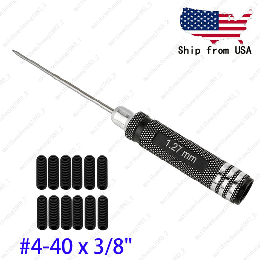 Alloy Steel #4-40 x 3/8" Saddle Height Screws & Hex Allen Wrench For US Fender