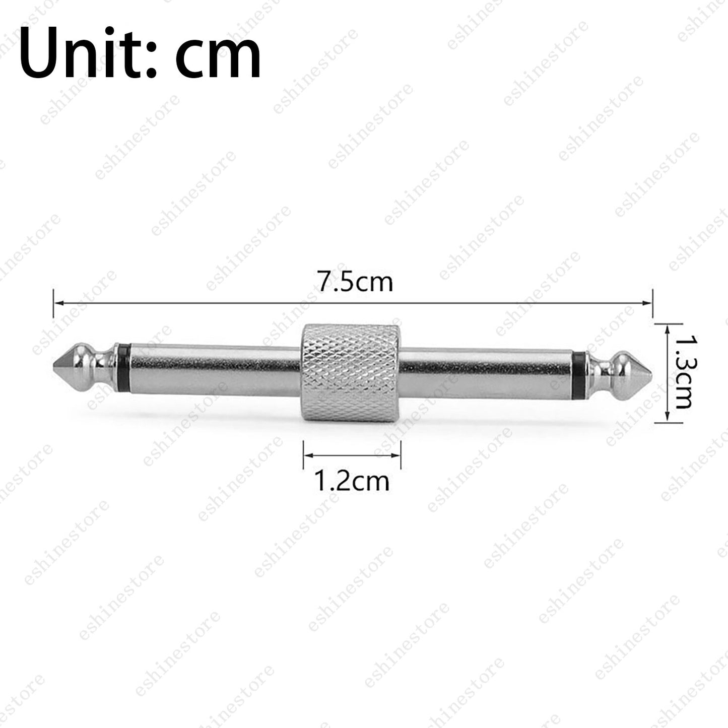 1/4 inch 6.3mm Guitar Effect Pedal Coupler Connector Audio Adaptors Connecting