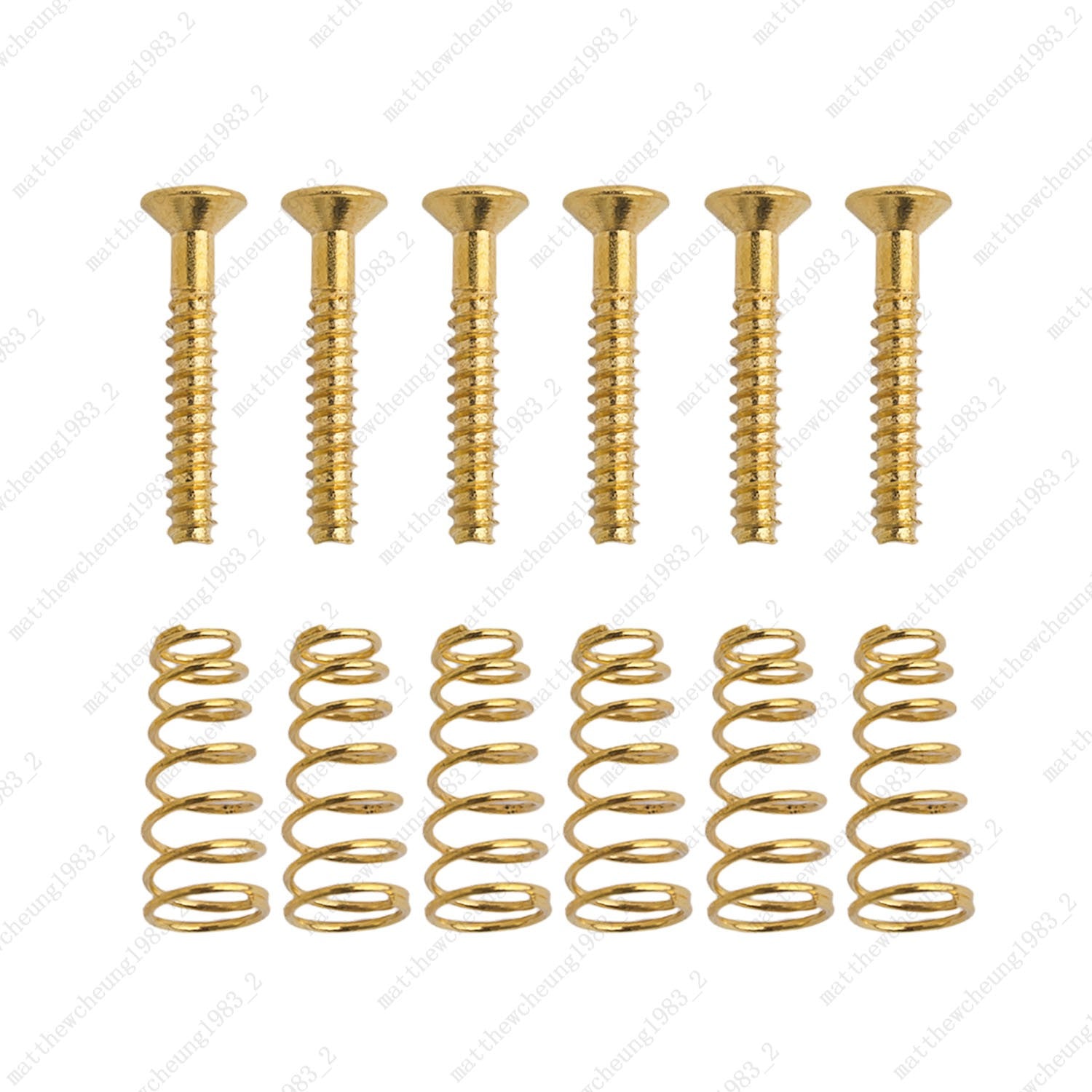 6pcs Pickup Height Adjust Screws & Springs Single Coil Guitar Replacement Parts