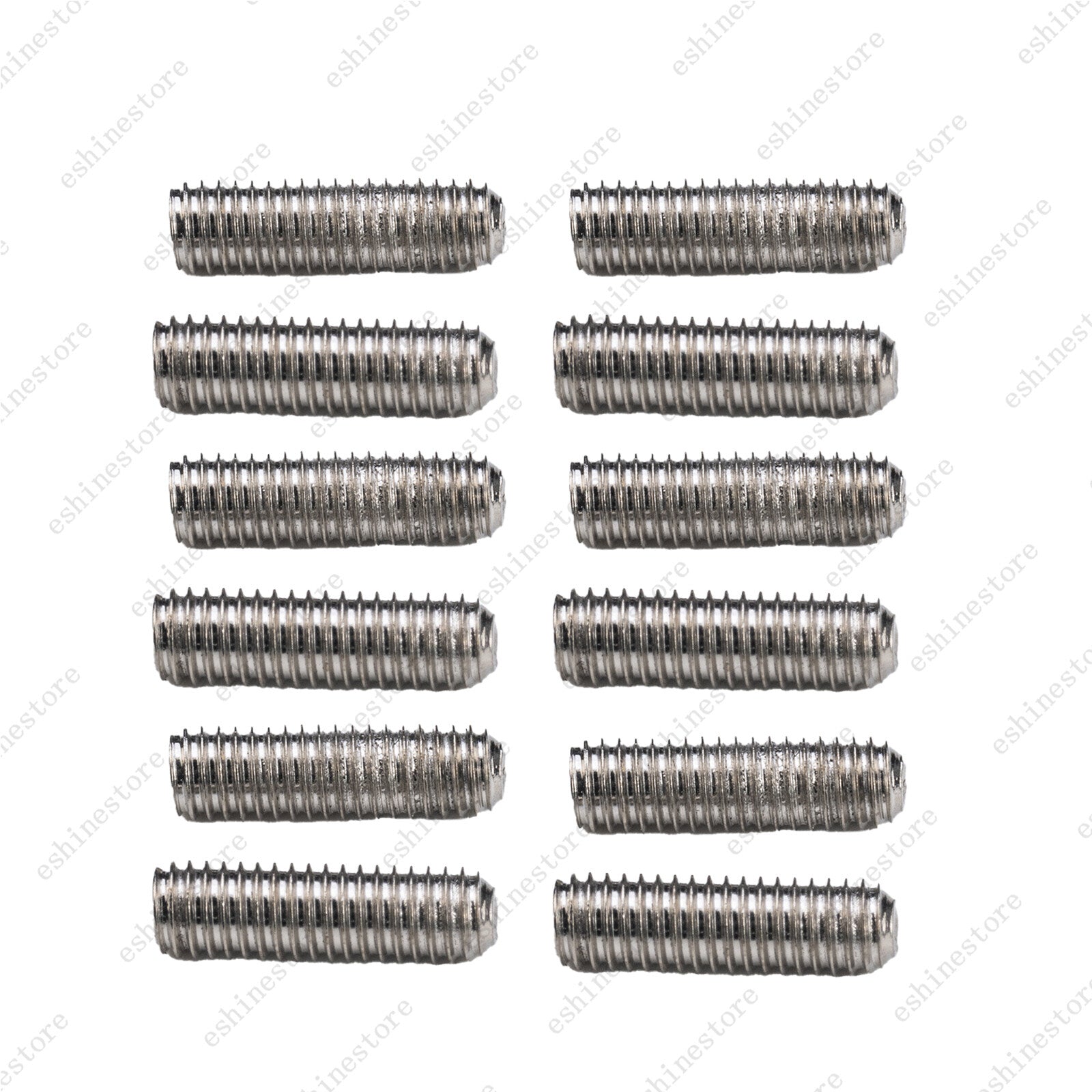 12x Guitar Bridge Saddle Height Adjustment Screws M3x10 thread For Strat Tele