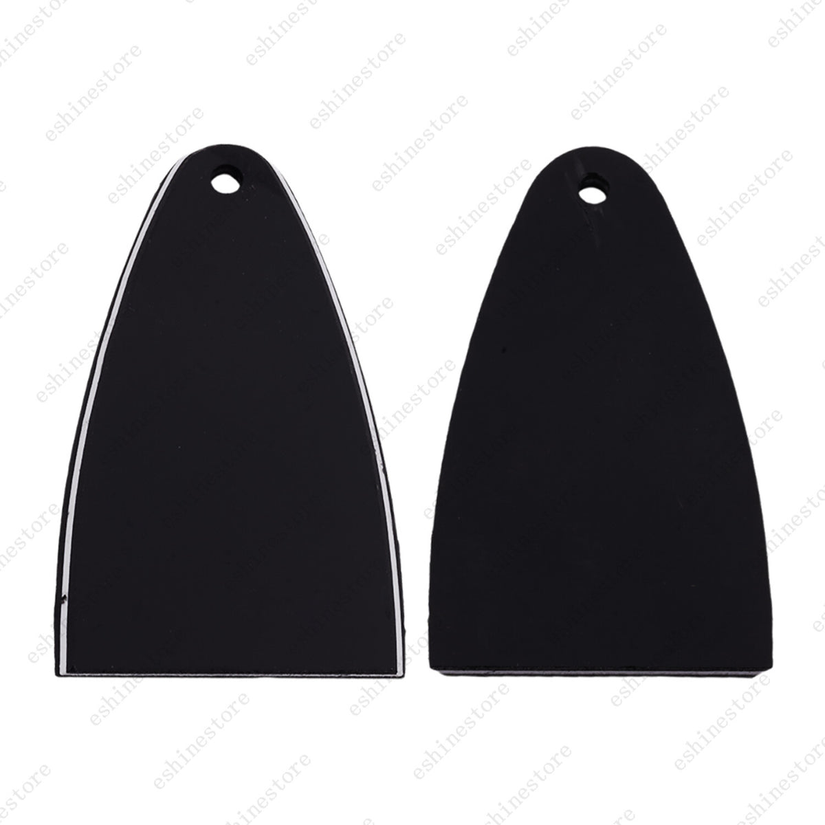 1 Hole 3Ply Plastic Black Guitar Truss Rod Cover Plate for Electric Guitar