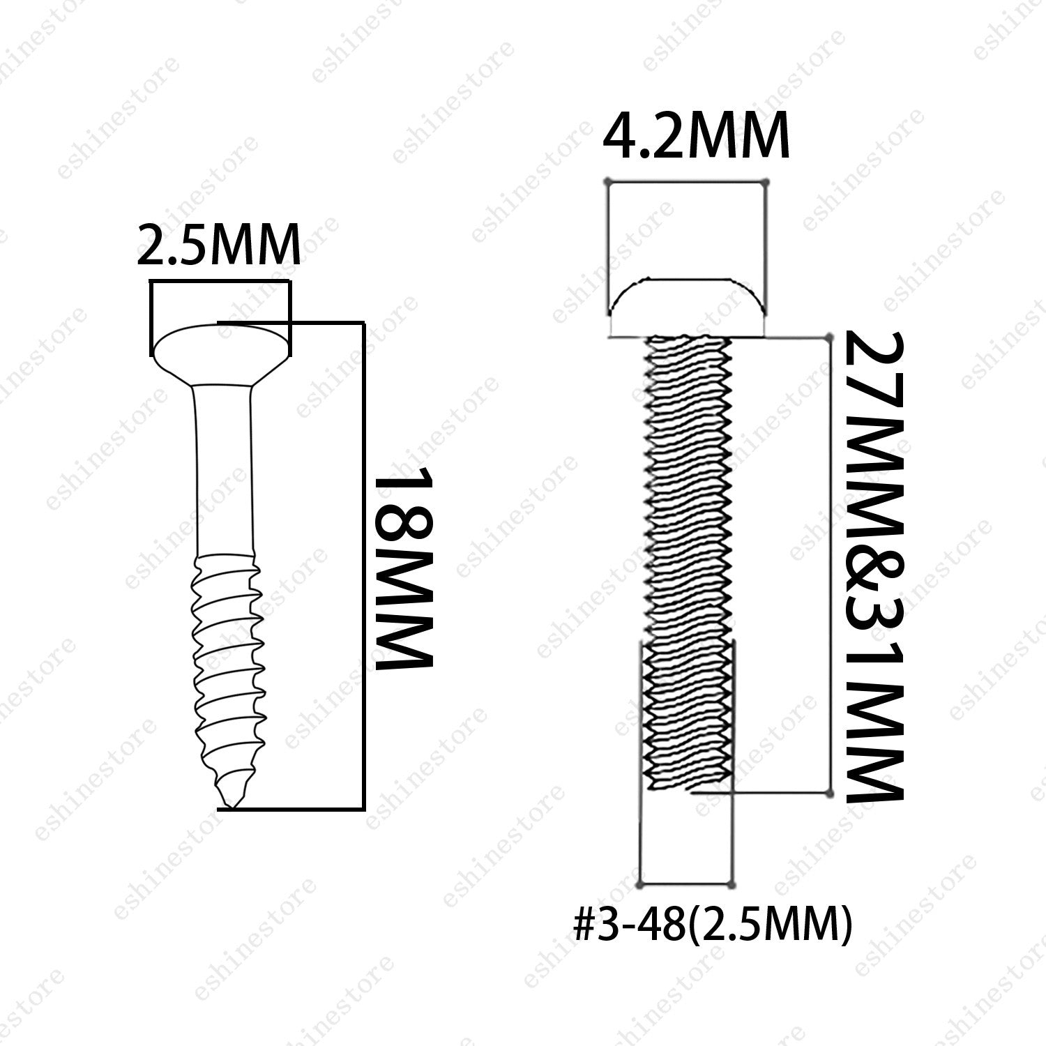 USA Thread Humbucker Mounting Kit - Screws,Springs&Rings for Seymour Duncan/EMG