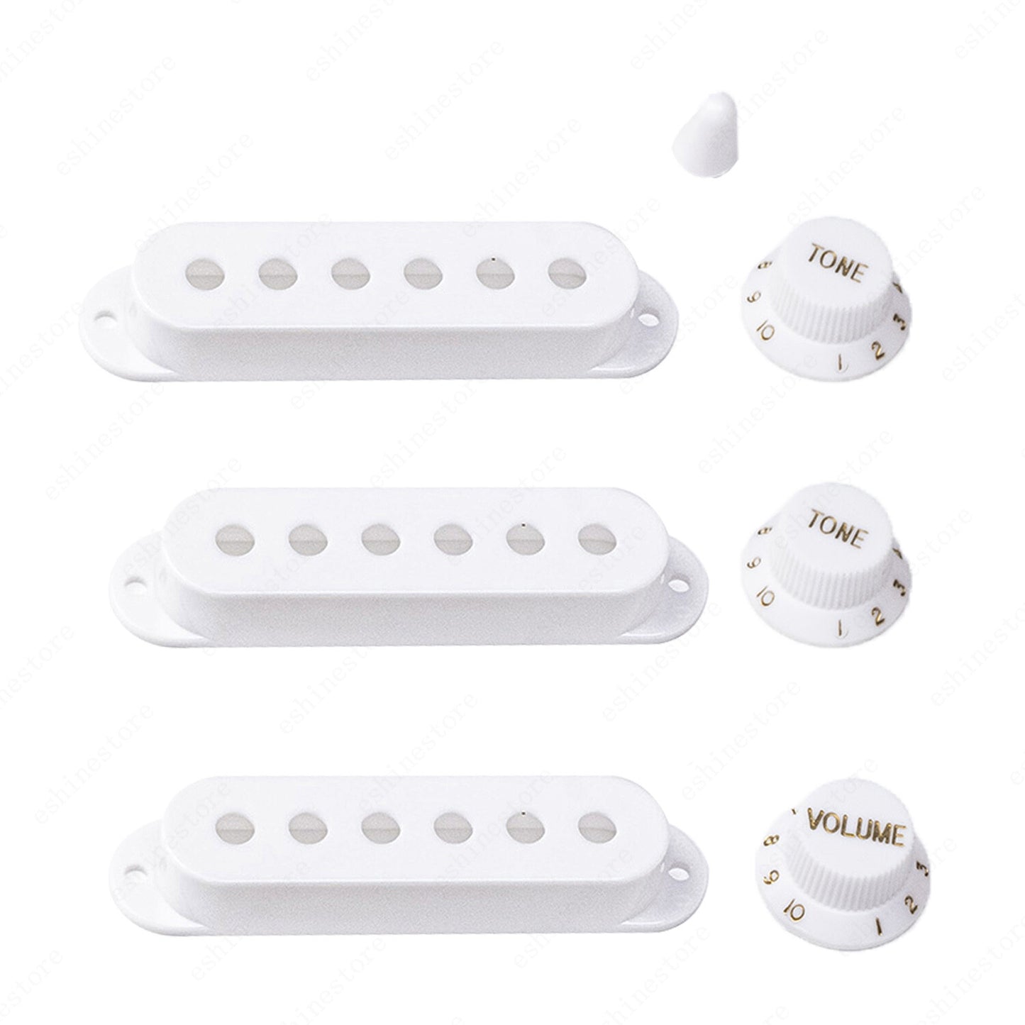 48/50/52mm Guitar Pickup Covers Knobs Switch Tip Set For Fender SQ Strat