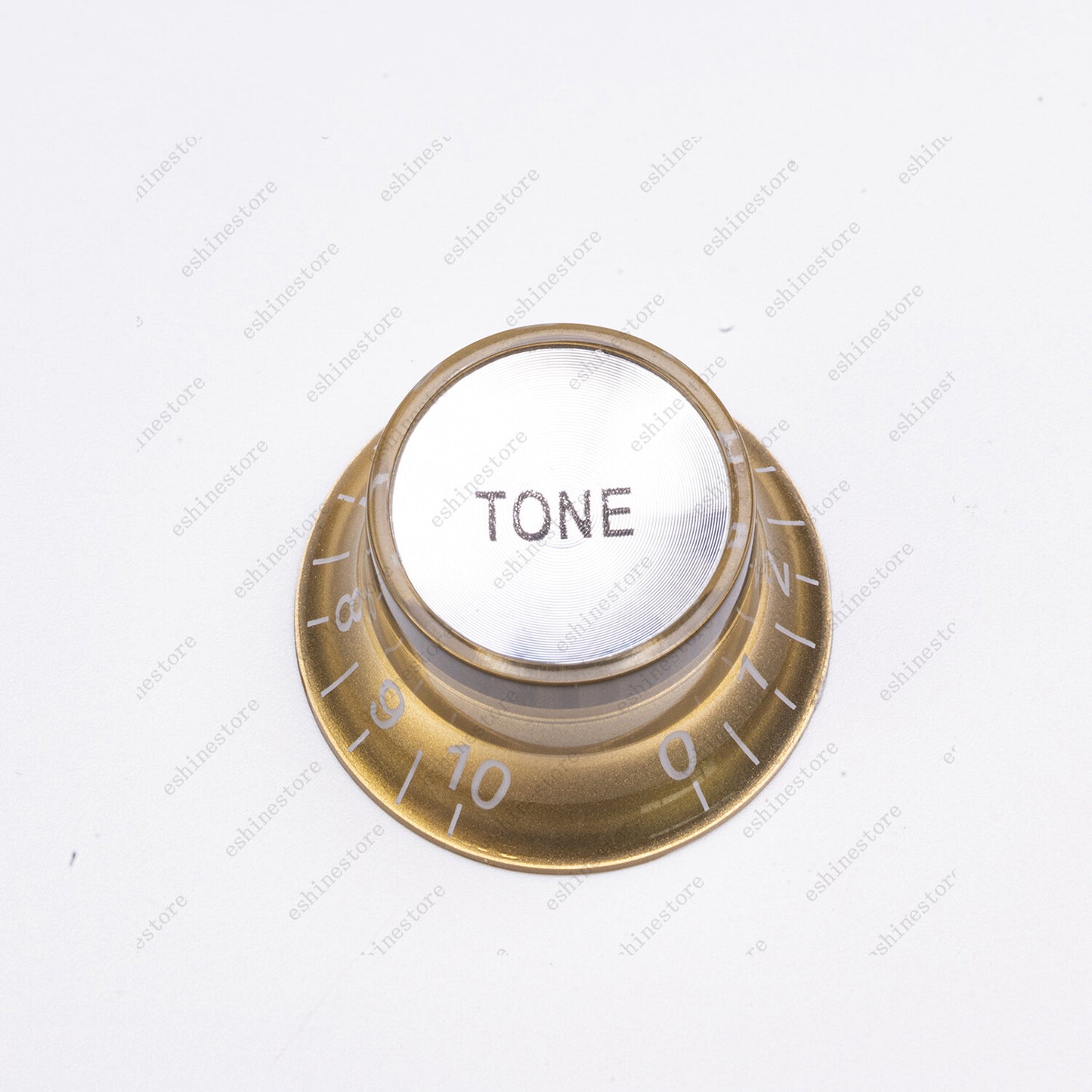 4x LP 60s Style Guitar Reflector Knobs Gold/Silver Top Hat Knobs for LP SG