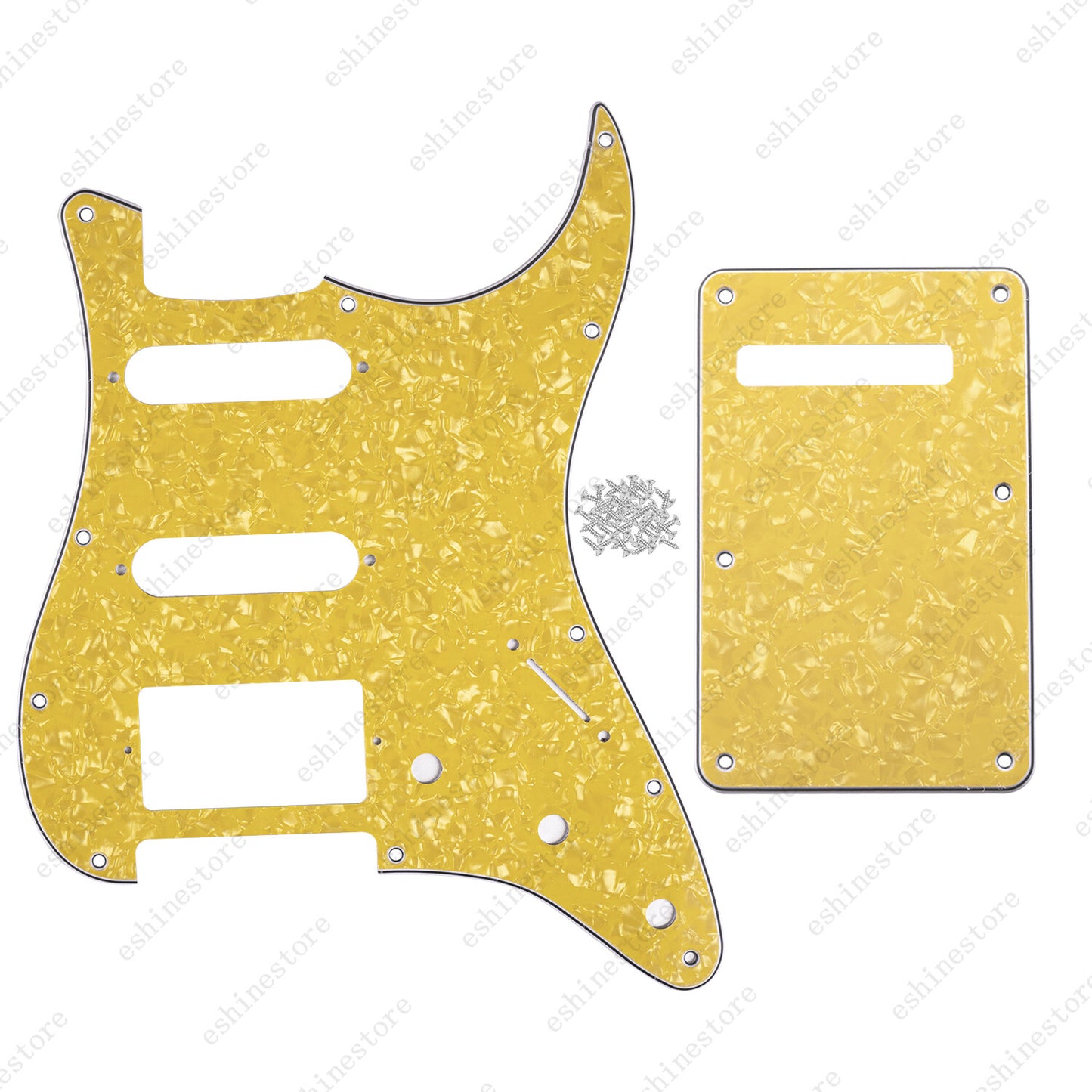 11 Hole SSH 3 Ply Guitar Pickguard & Back Plate For USA MIM FENDER Strat