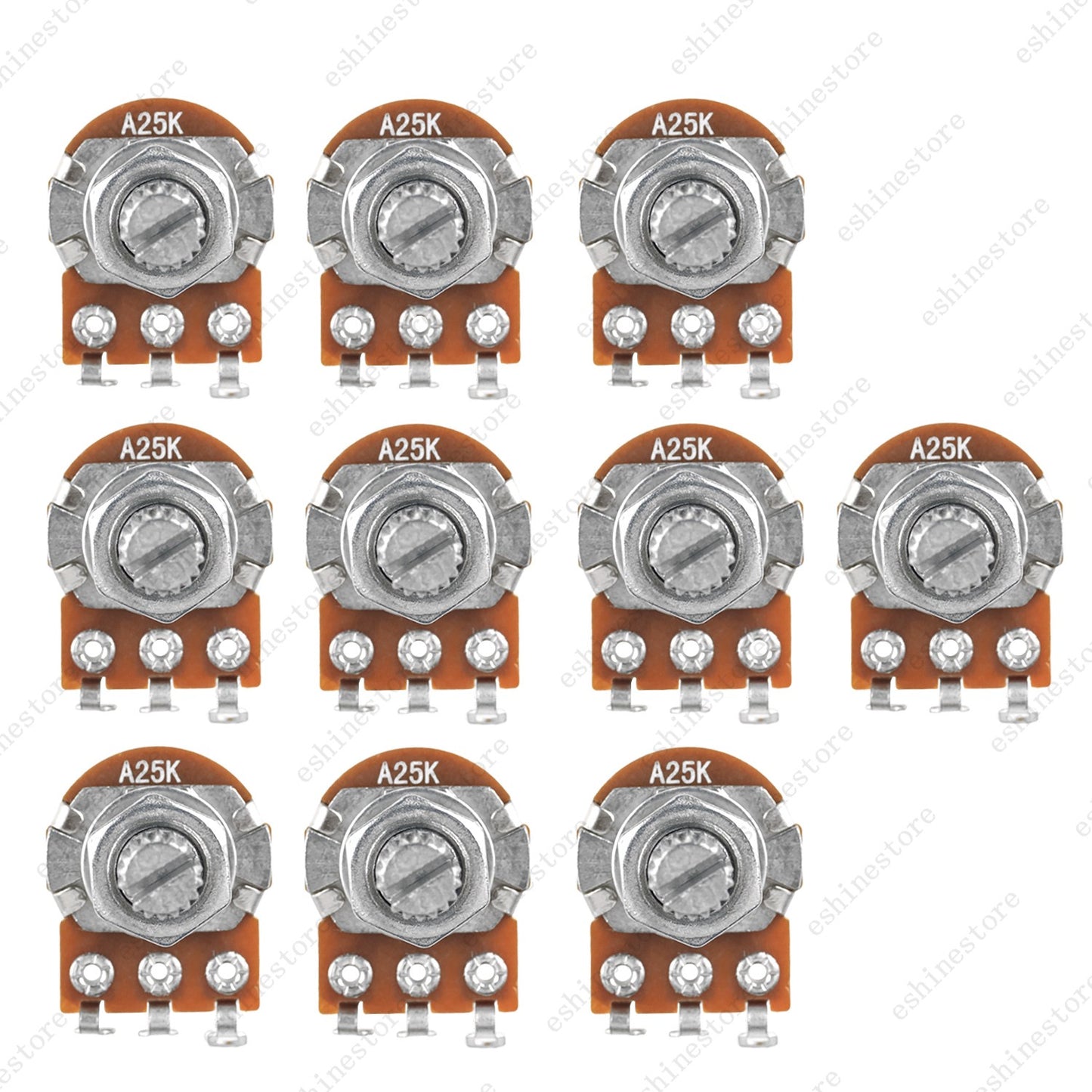 1/3/5/10X Mini Potentiometer 18mm A/B 25K/50K Volume Tone Pot For Active Pickup