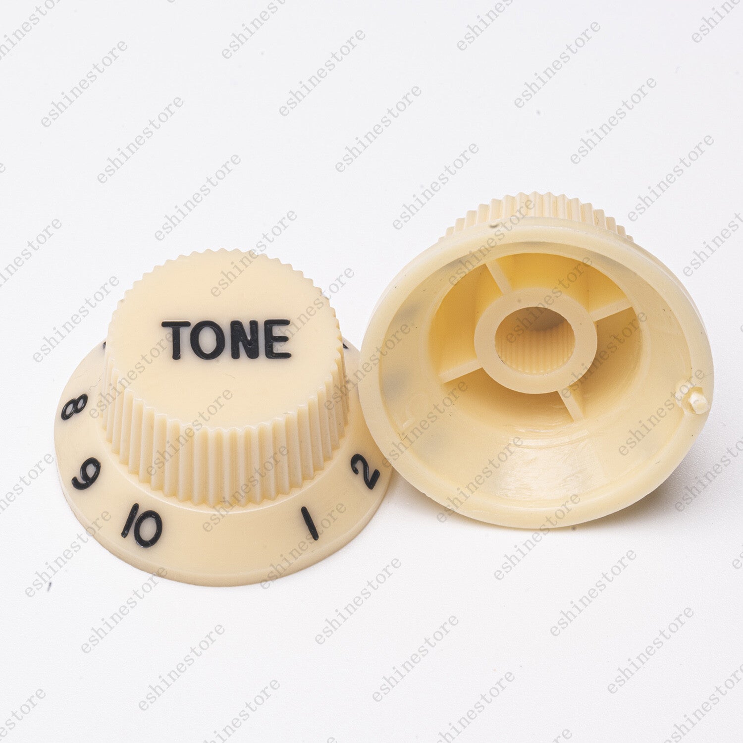 3x Cream /Black Numbers Electirc Guitar Knobs Volume Tone Knob For Stratocaster