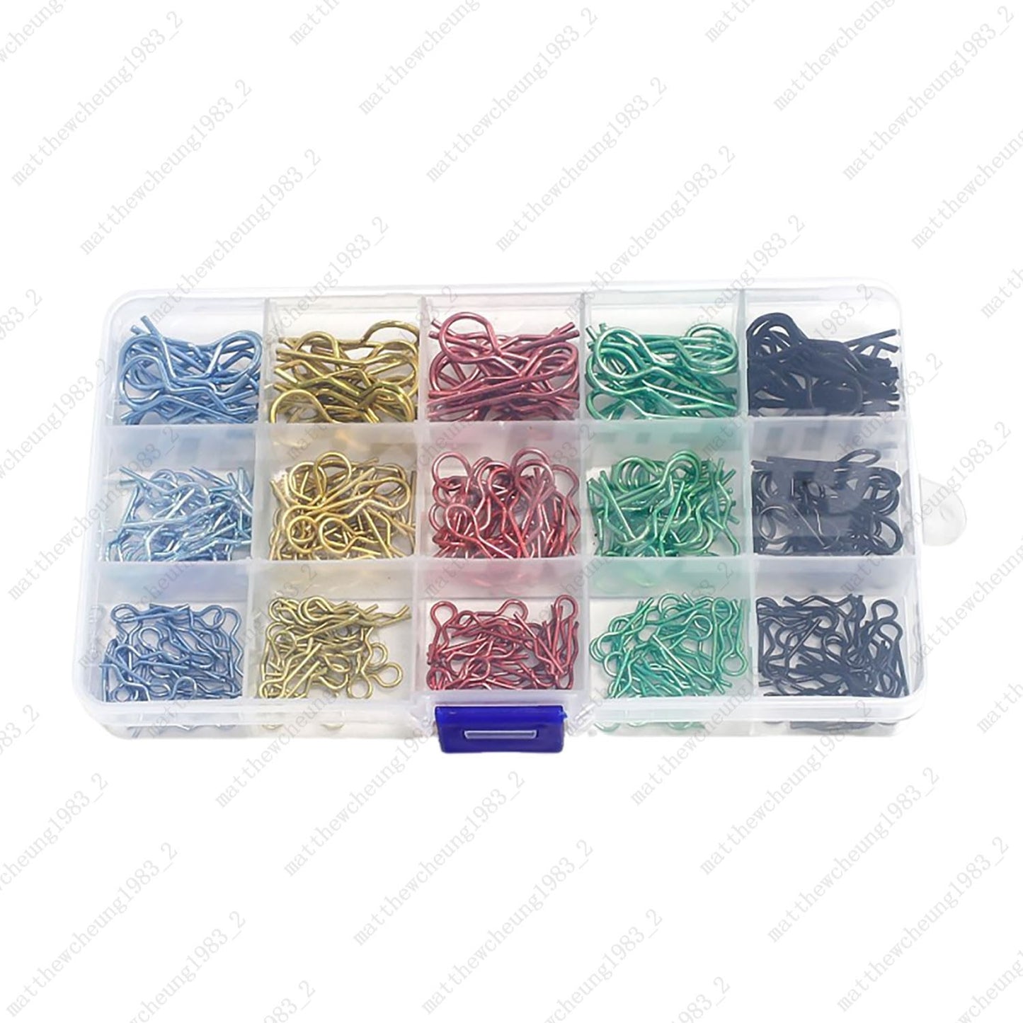 5-Color Universal RC R-Clips (1 Box) - 3 Sizes (17/24/34mm), Fit Most RC Cars