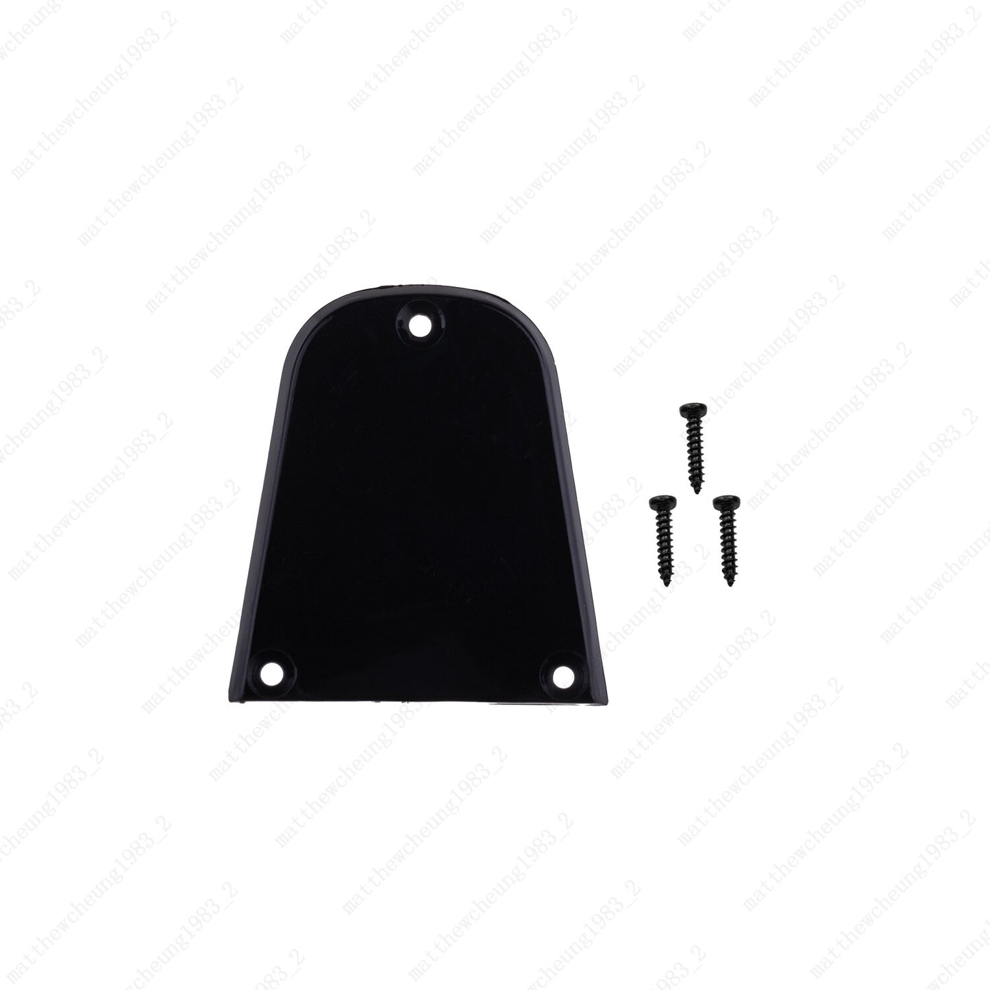 3 Holes Universal Single Ply Truss Rod Cover Style in Black with Screws