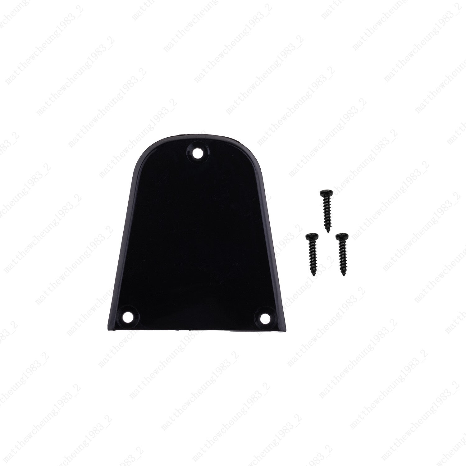 3 Holes Universal Single Ply Truss Rod Cover Style in Black with Screws