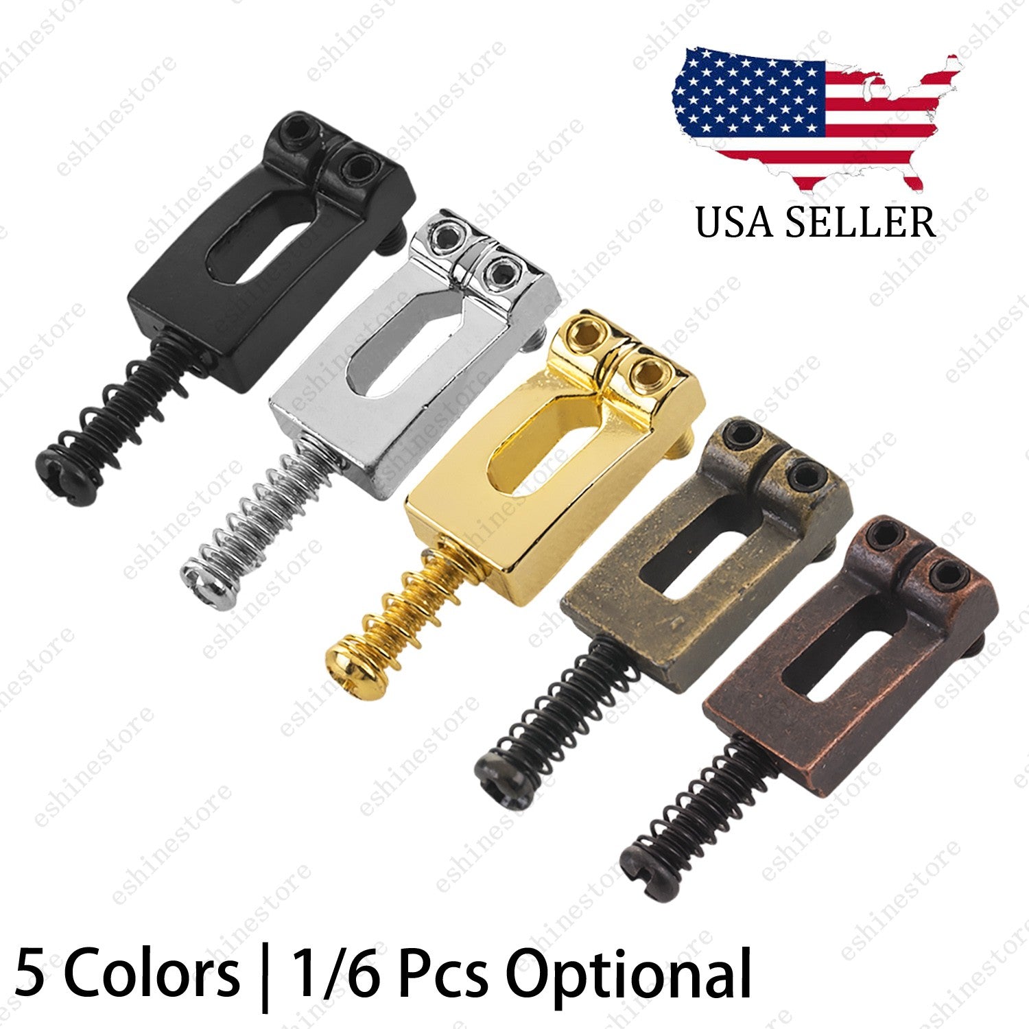 1/6Pcs 10.4mm Guitar Bridge Saddles Replacement For Stratocaster TL 5Colors