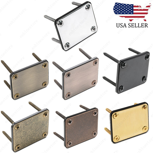 Set of 1 Electric Guitar Neck Plate With Screws For Strat Tele Mulit Color