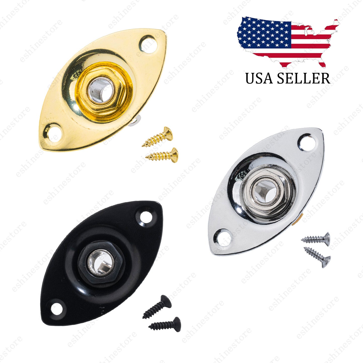 Electric Guitar Jack Plate Input Output Jackplate Oval For Telecaster Les Paul
