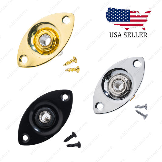 Electric Guitar Jack Plate Input Output Jackplate Oval For Telecaster Les Paul
