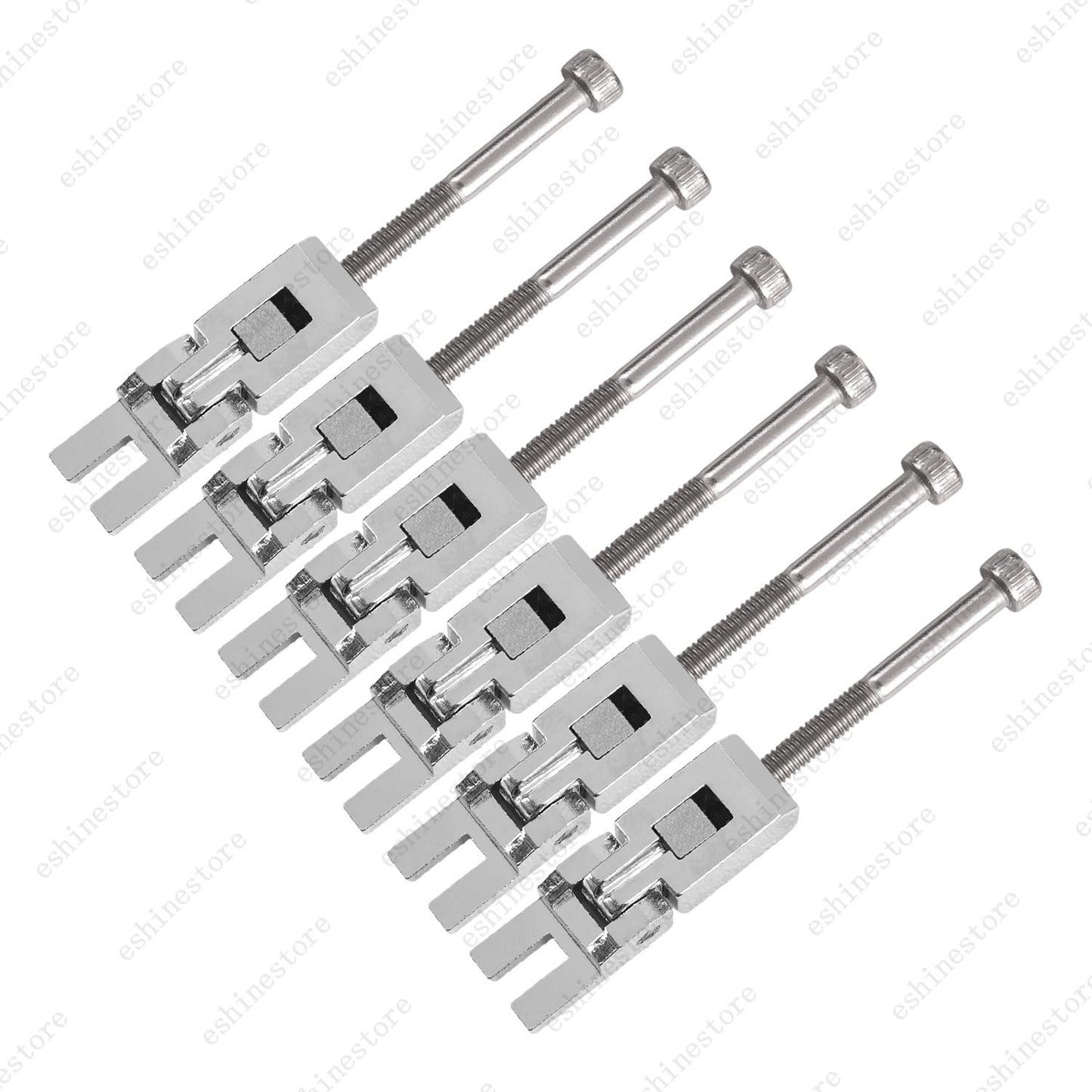 6 Pcs Double Locking Tremolo Saddle for Floyd Rose w/ Stainless Steel Block