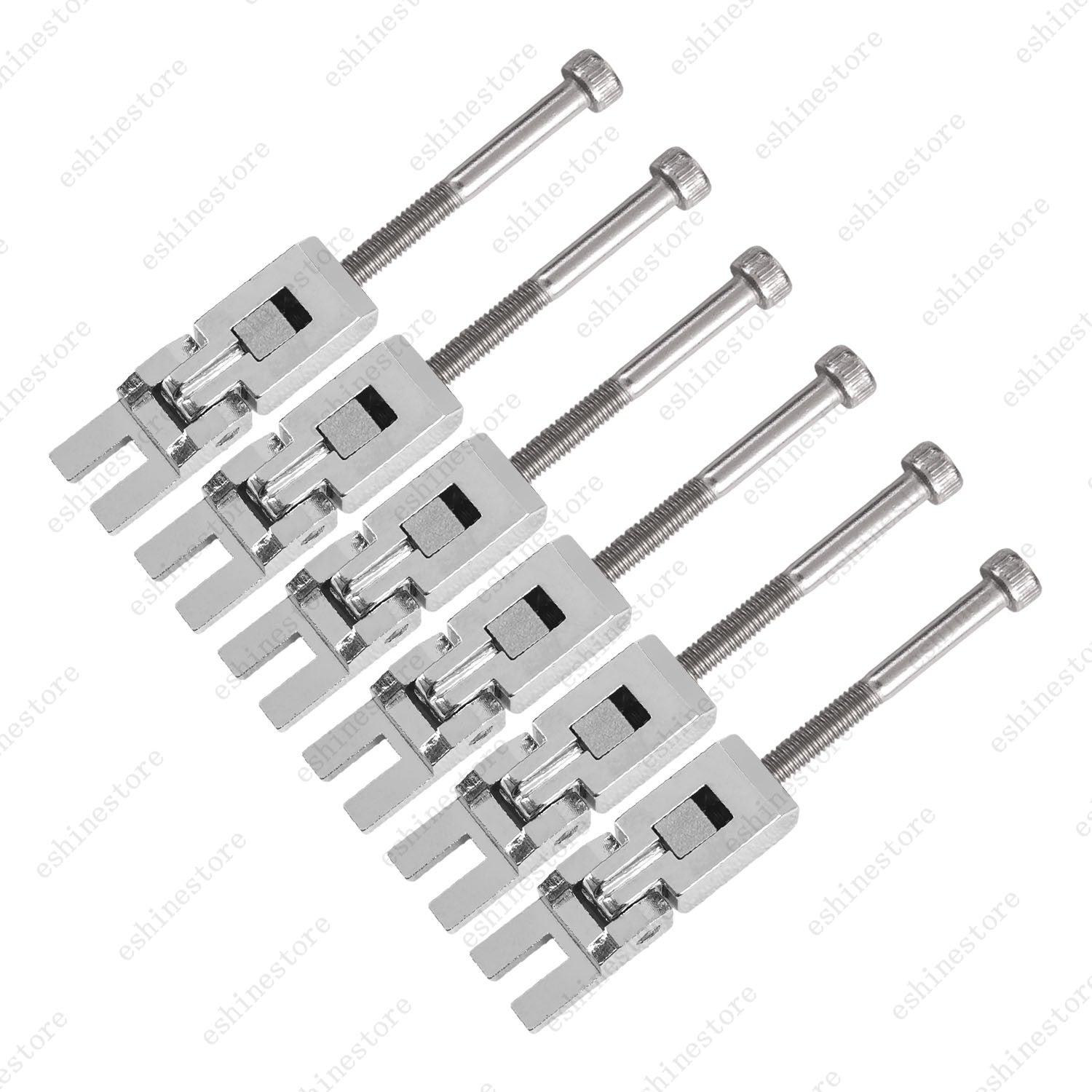 6 Pcs Double Locking Tremolo Saddle for Floyd Rose w/ Stainless Steel Block