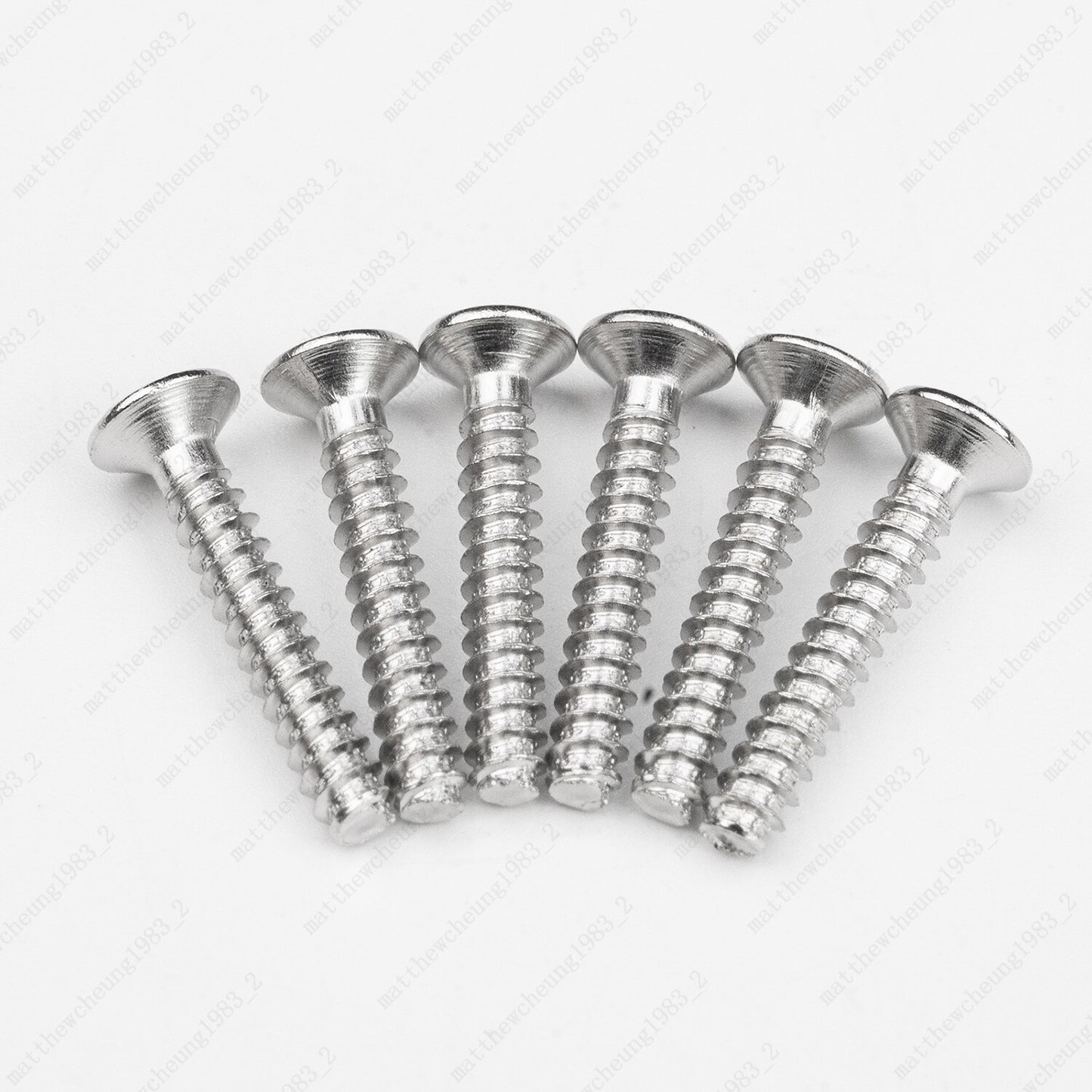 6x Single coil pickup mounting Countersunk Head Screws & Springs MulitColors