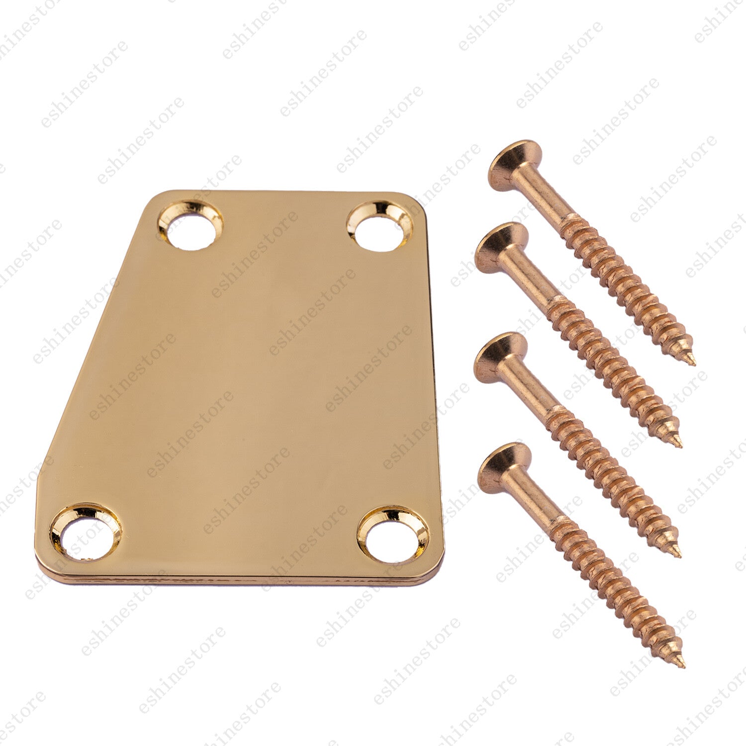 3 Colors Guitar Trapezoid Neck Plate with Screws 4 Hole for Electric Guitar