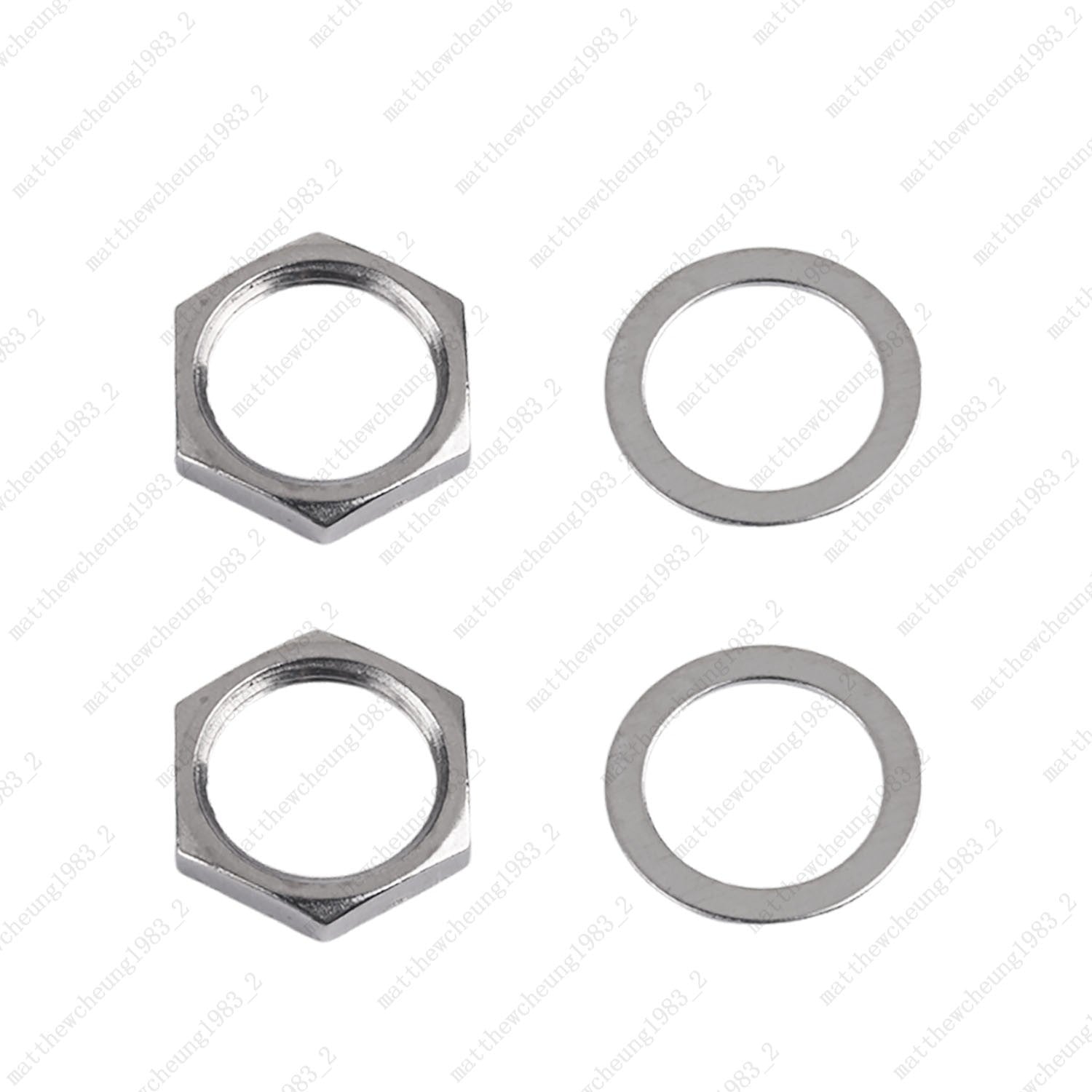 1/2/4pcs M12x1.0 Hex Nut & Washer Replacement for Electric Guitar Toggle Switch