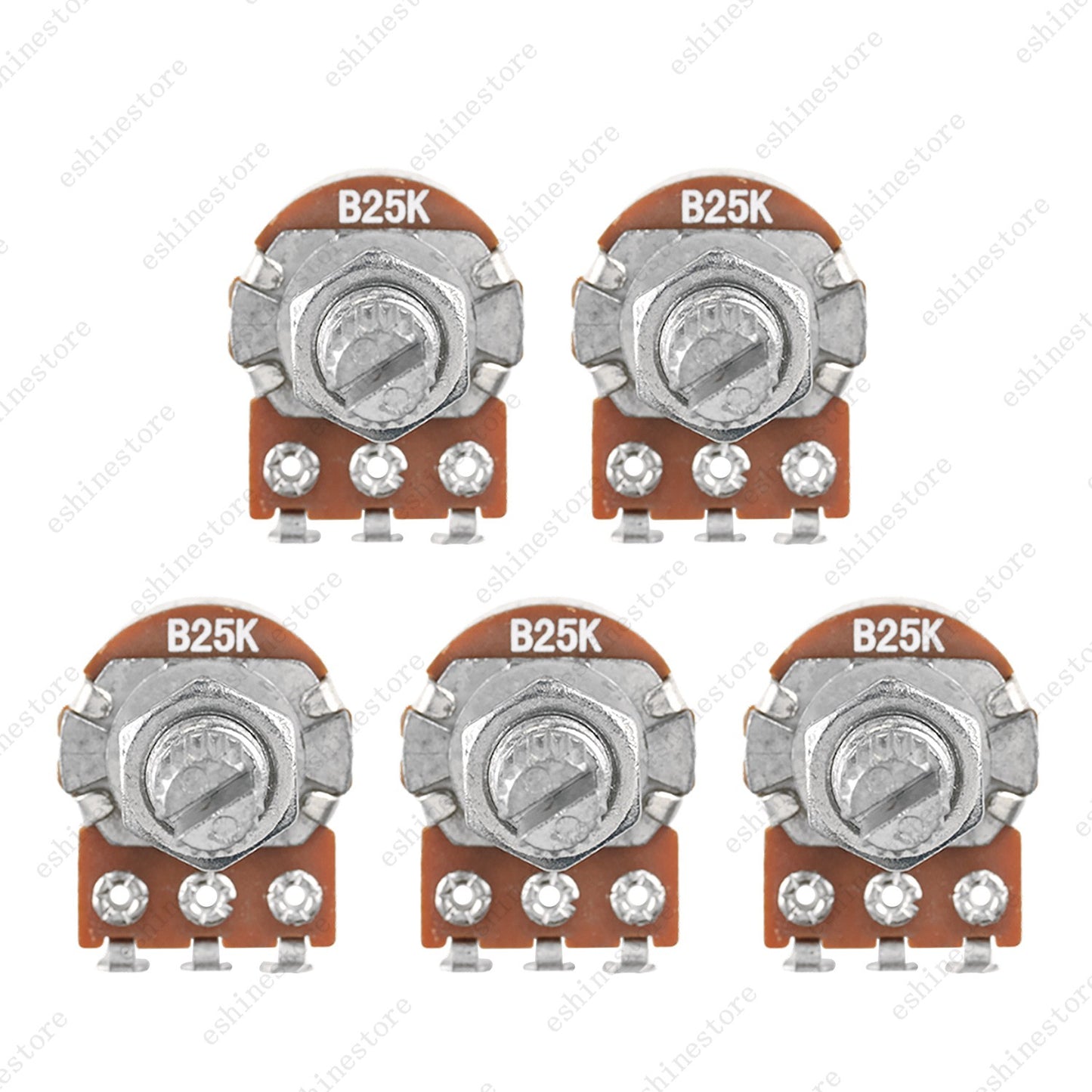 1/3/5/10X Mini Potentiometer 18mm A/B 25K/50K Volume Tone Pot For Active Pickup