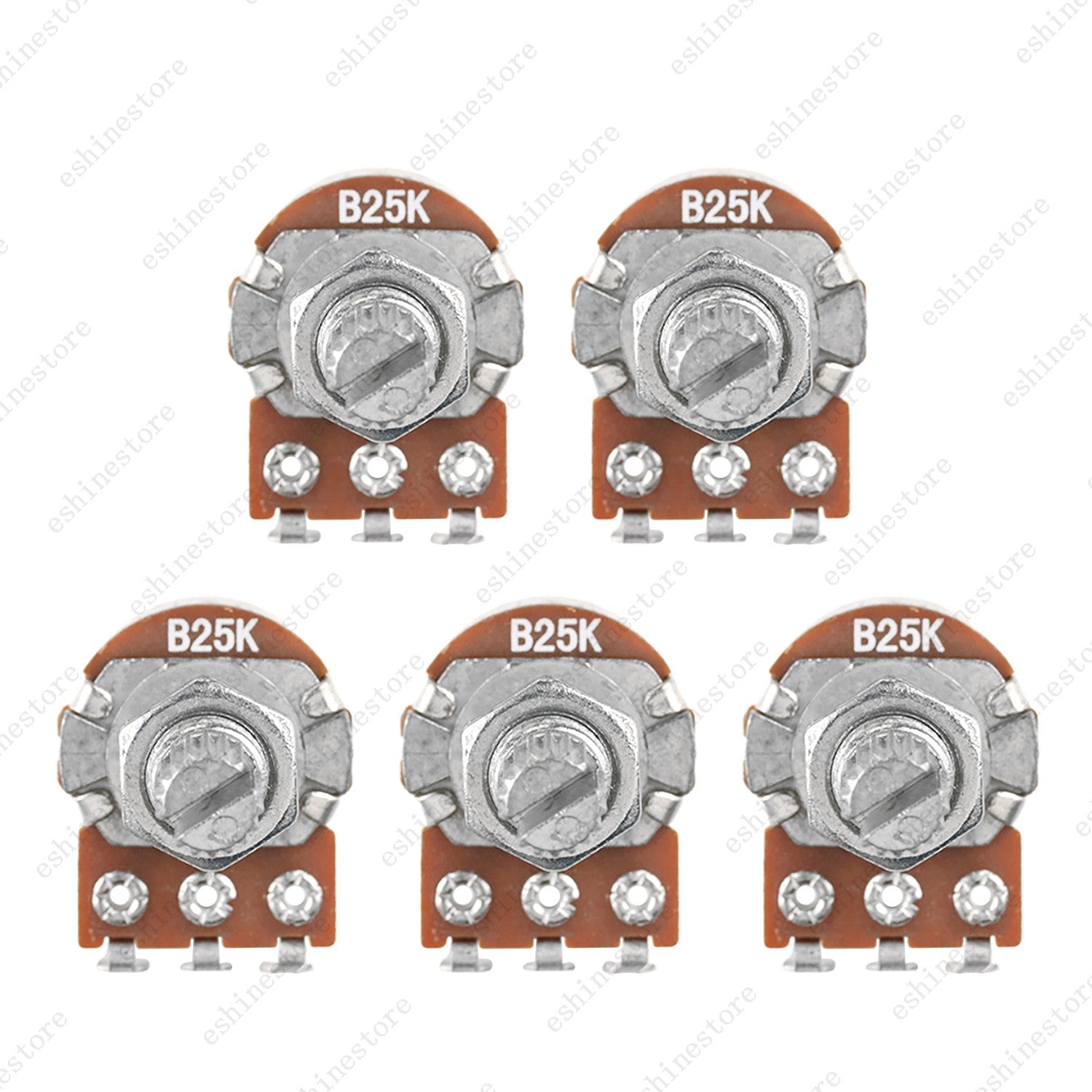1/3/5/10X Mini Potentiometer 18mm A/B 25K/50K Volume Tone Pot For Active Pickup