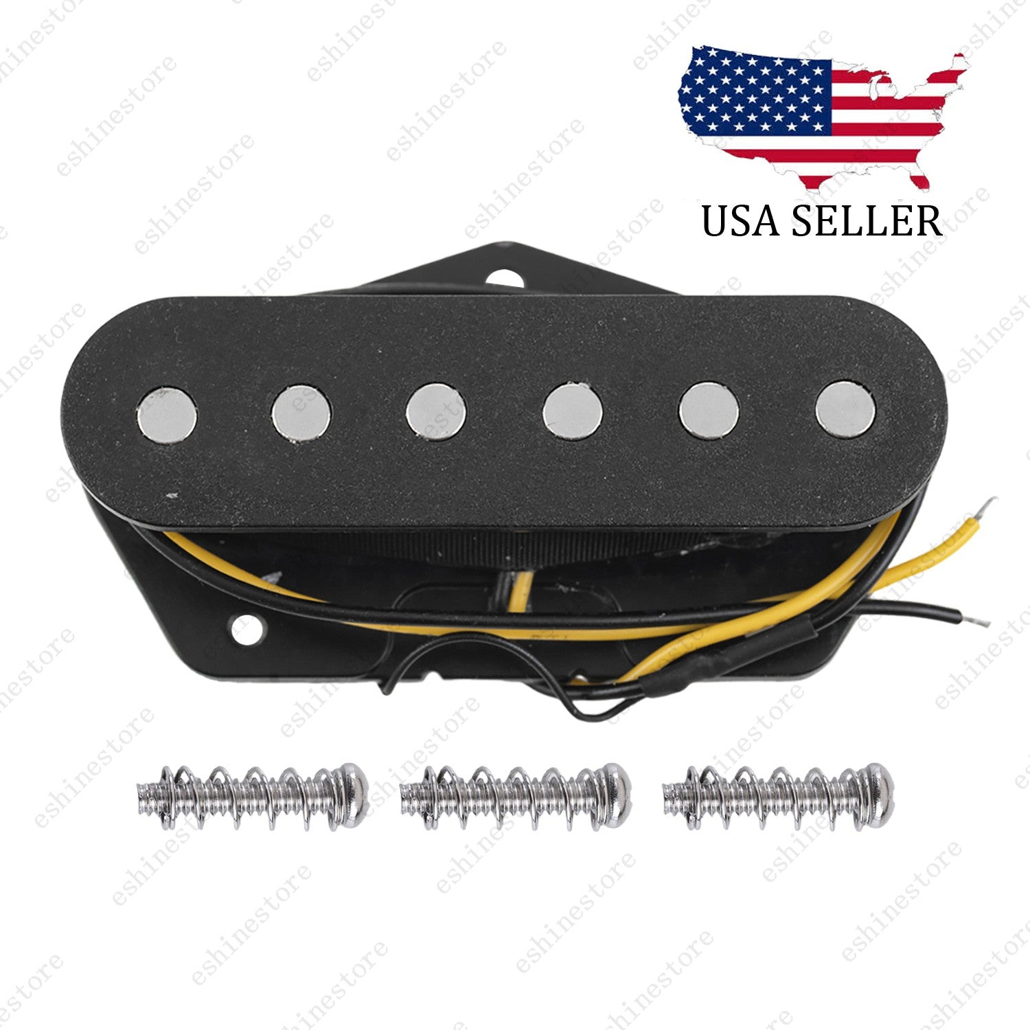 Electric Guitar Ceramic Magnet Single Coil Bridge Pickup For Telecaster - Black