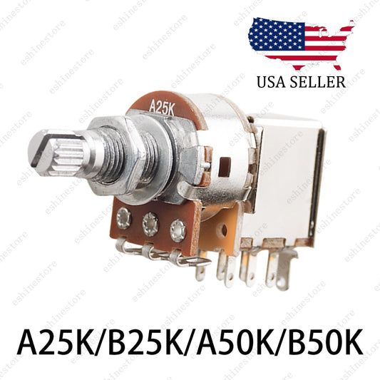 1pc Guitar Push Pull Potentiometer 18-Split Long Shaft - A/B/25K/50K Tone Volume