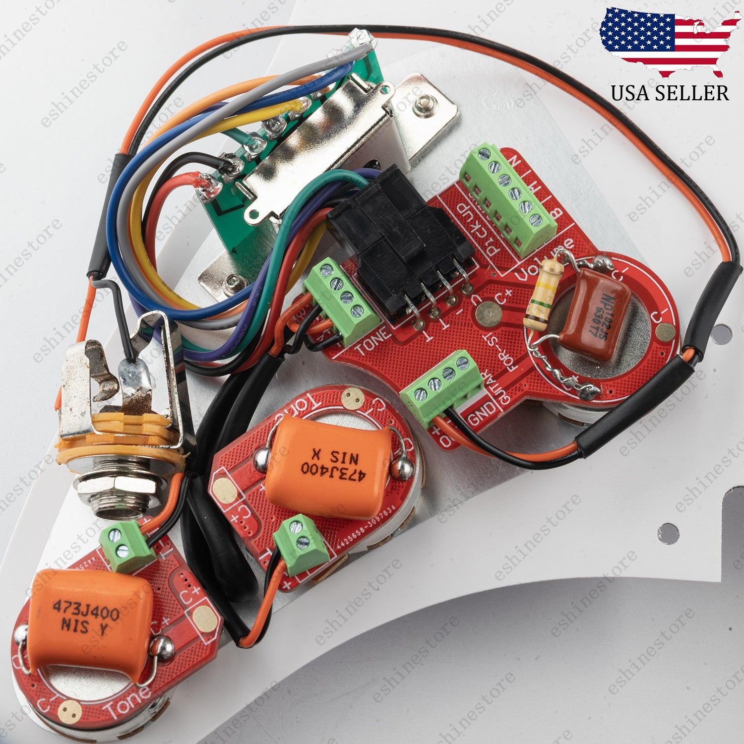 Solderless Custom Dual Tone Wiring Harness Treble Bleed Circuit For Fender SQ