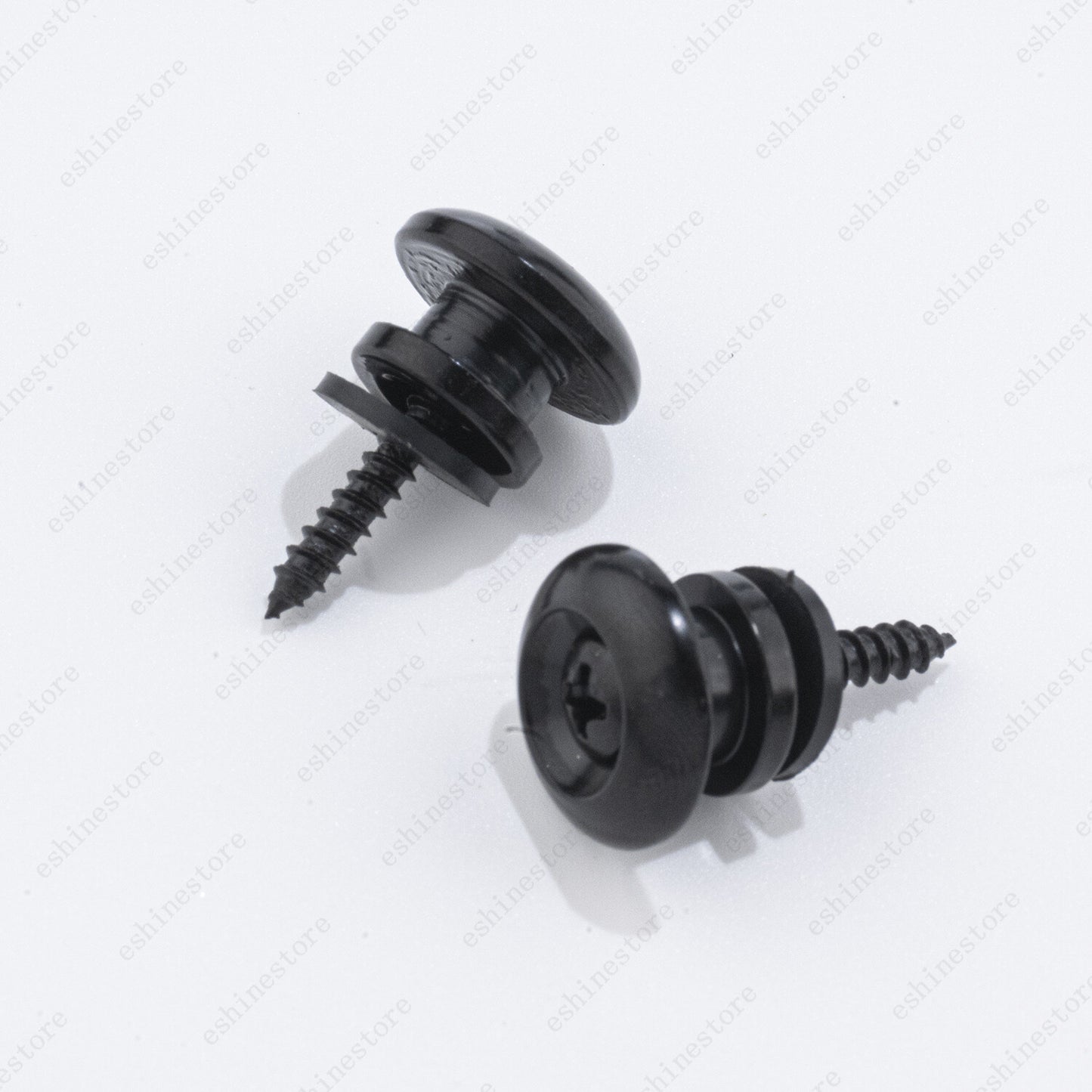 Set of 2 Black Guitar Strap Locks End Pins Button Pegs for Guitar Bass Ukulele