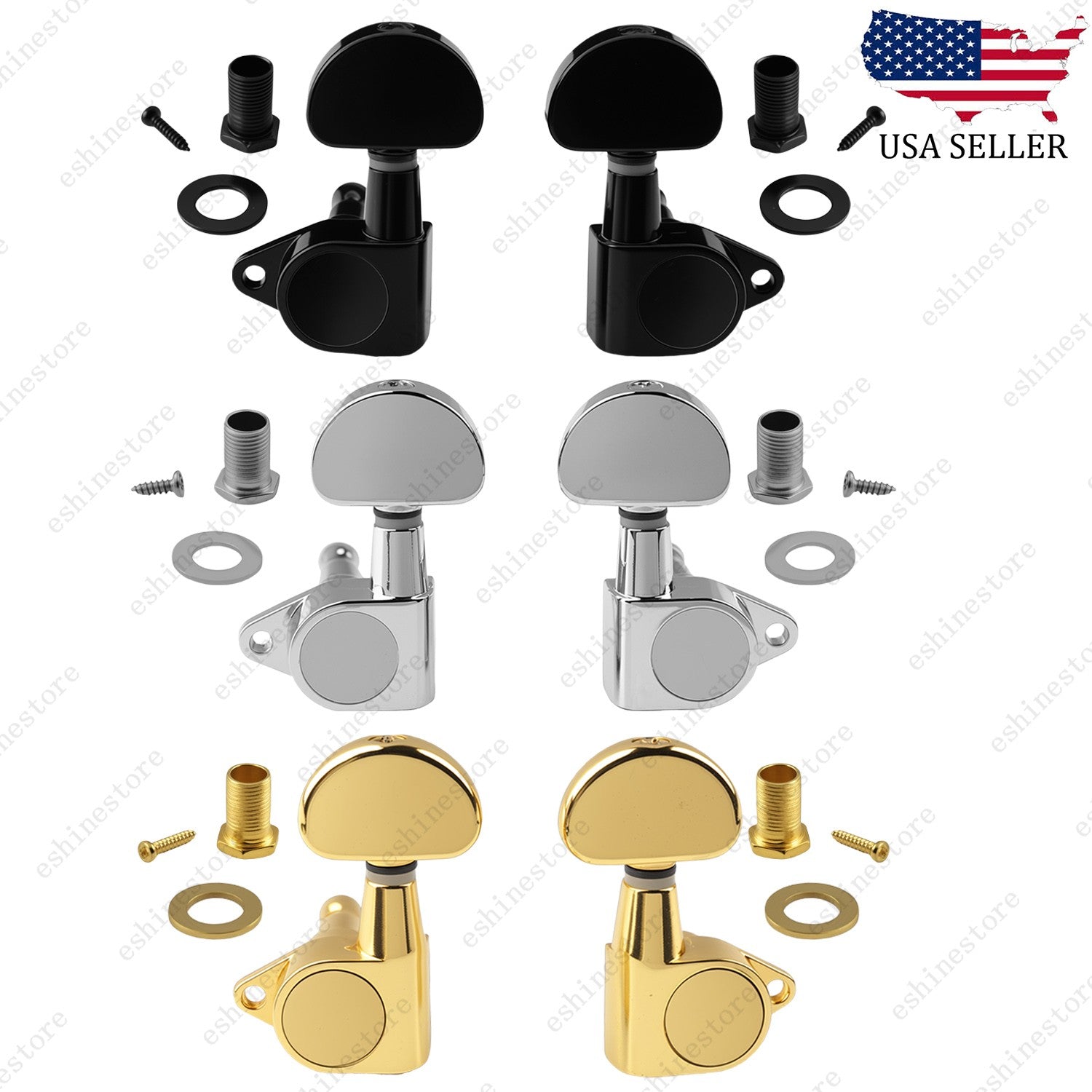 1:15 Fully Enclosed Guitar String Tuning Peg Machine Head for Acoustic Guitar