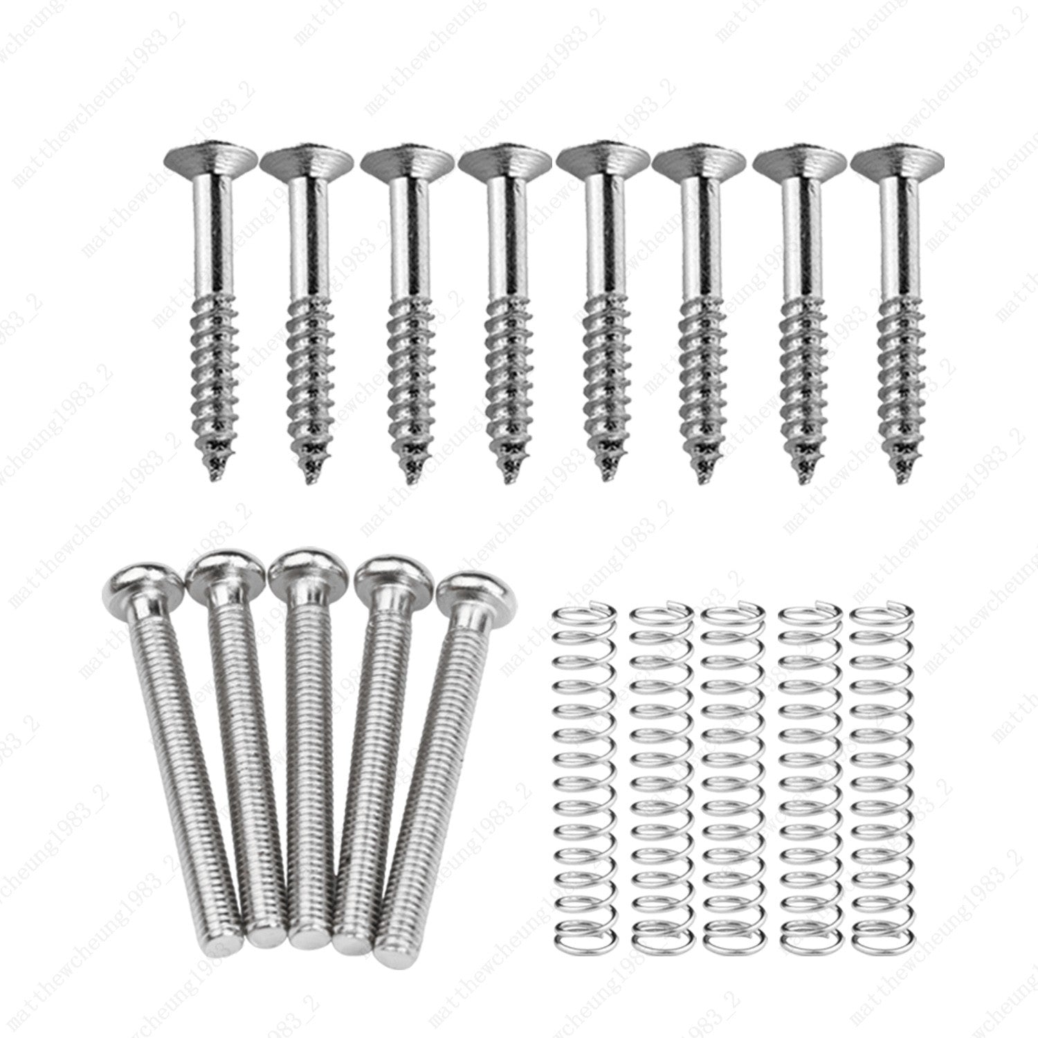 Complete Metric Thread Humbucker Pickup Mounting, Ring Screws w/ Springs For LP