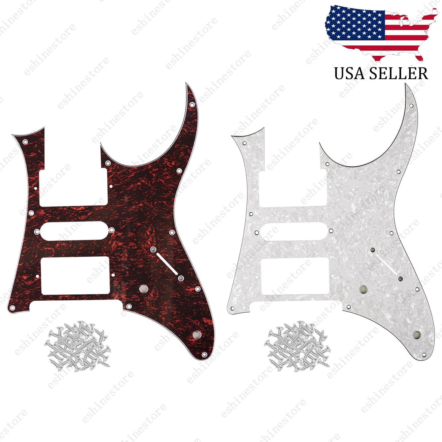10-Hole 4-Ply HSH Pickguard Scratch Plate with Screw for Ibanez JEM RG550 Guitar