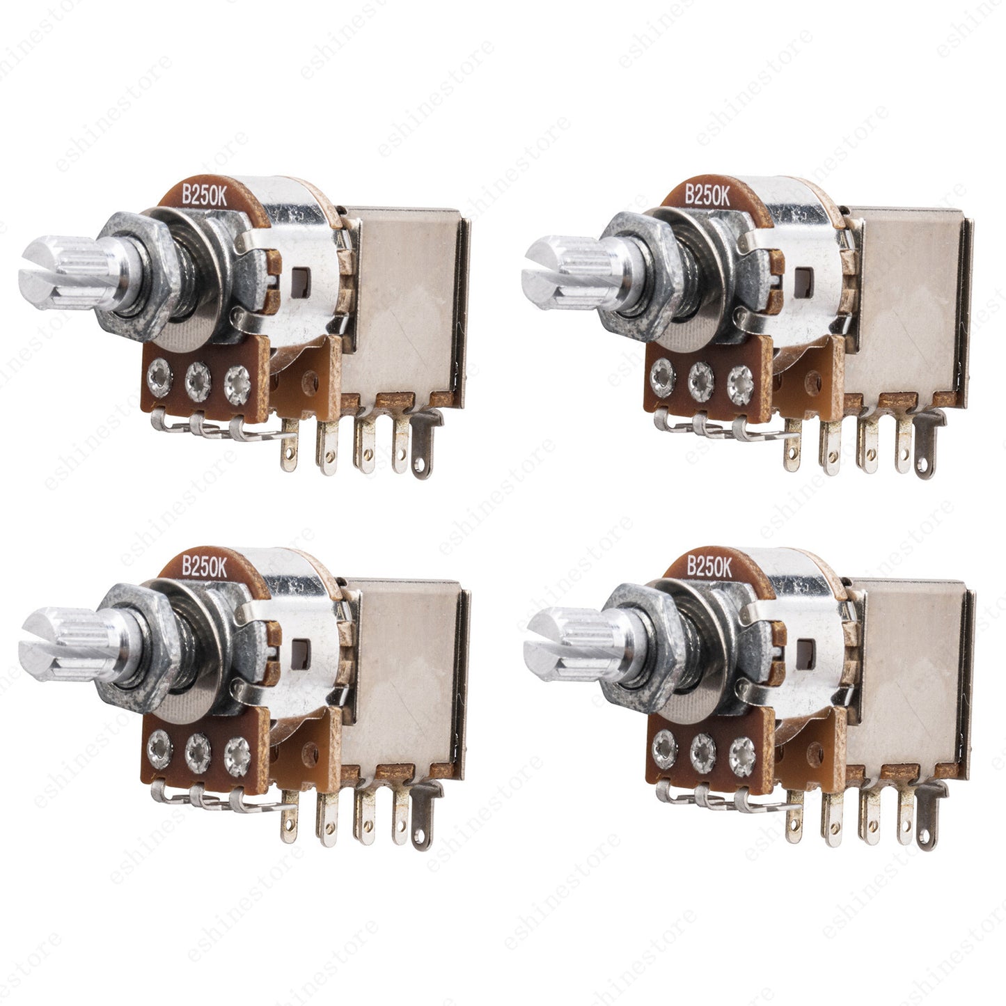4 Pcs Guitar Short Shaft 15mm Push-Pull pot switch A/B250/500K Tone Volume
