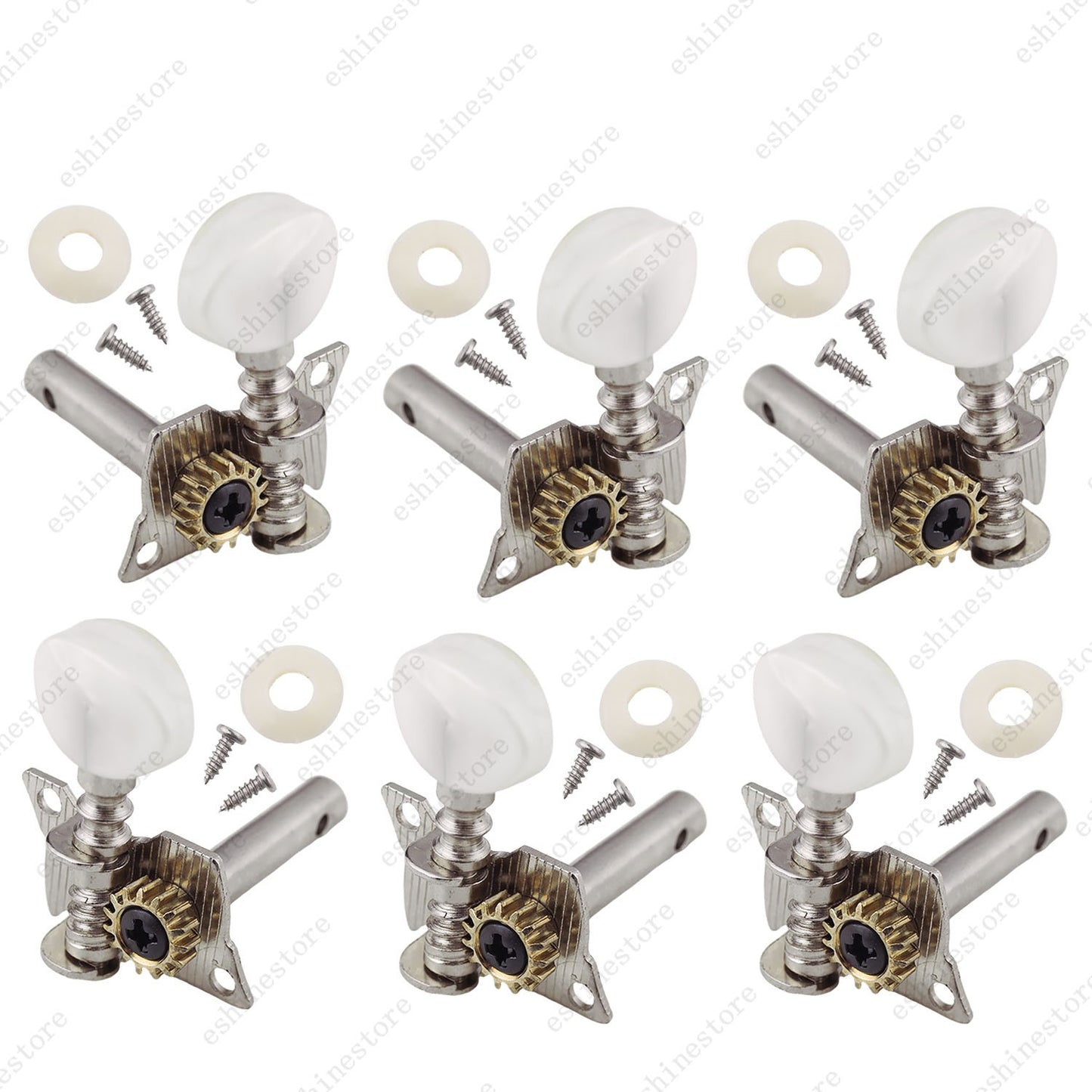 1L/1R/3L3R Open-Gear Tuning Peg 1:15 Ratio Single Hole Tuner for Acoustic Guitar