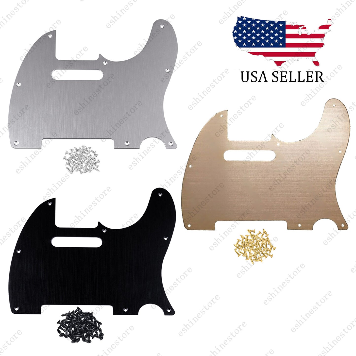 Aluminium Vintage style 8 Hole Pickguard Scratch Plate Hole For Fender Tele
