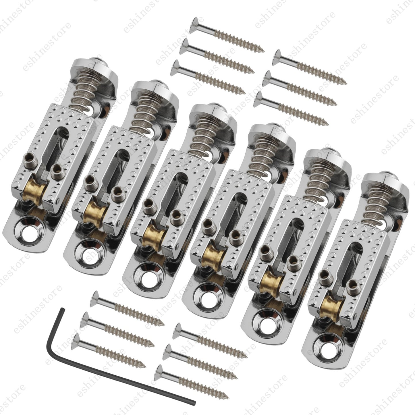 10.5mm Individual Single Roller Bridge Saddles for Guitar Cigar Box / Banjo