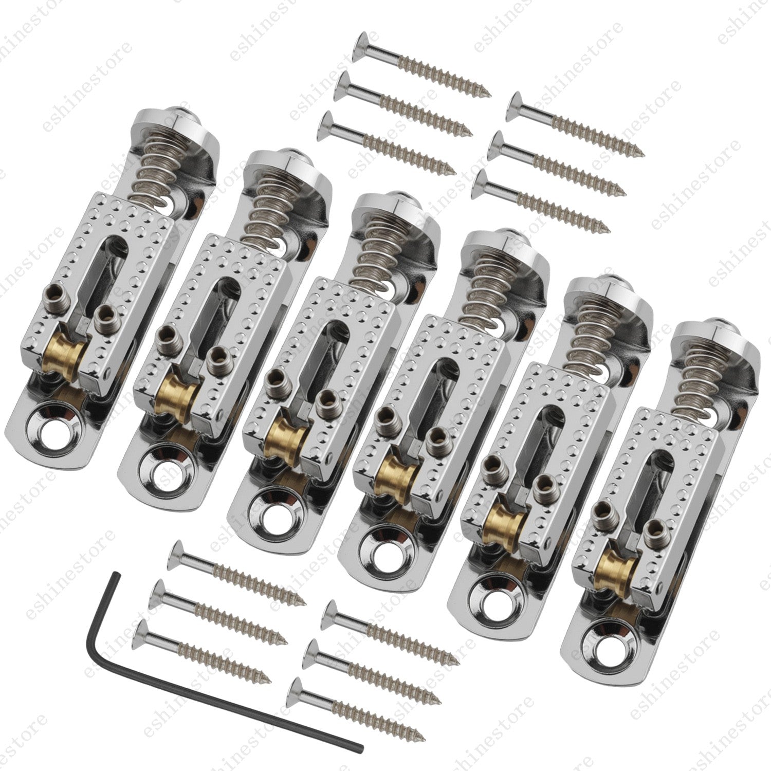 10.5mm Individual Single Roller Bridge Saddles for Guitar Cigar Box / Banjo