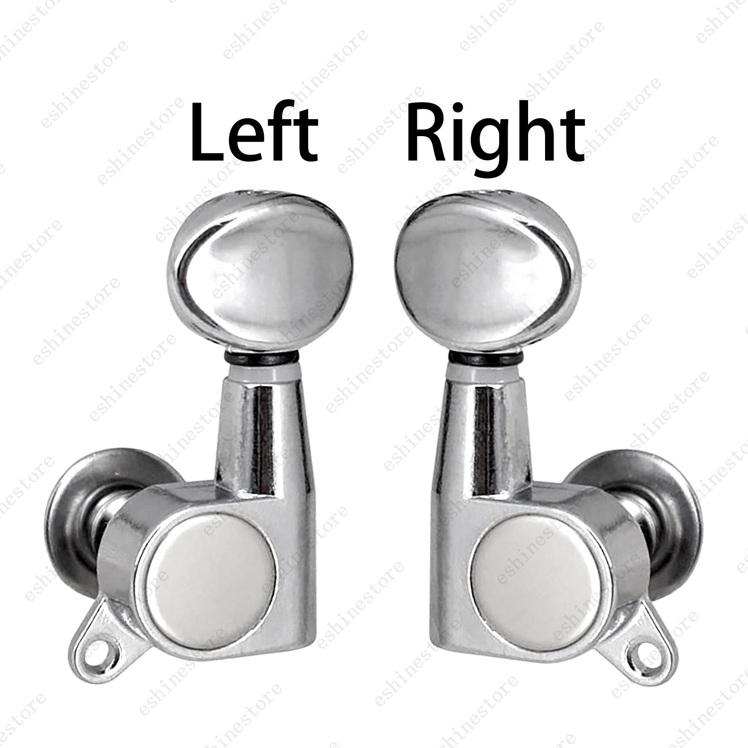 2L2R Guitar Tuning Pegs Key Tuner Machine Head 1:15 Ratio for UKULELE - Chrome