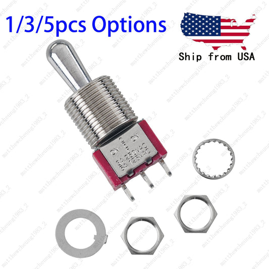 1/3/5 x Guitar Short Fat Bat Toggle Switch SPDT 3Pin 3-Position ON-OFF-ON Sealed
