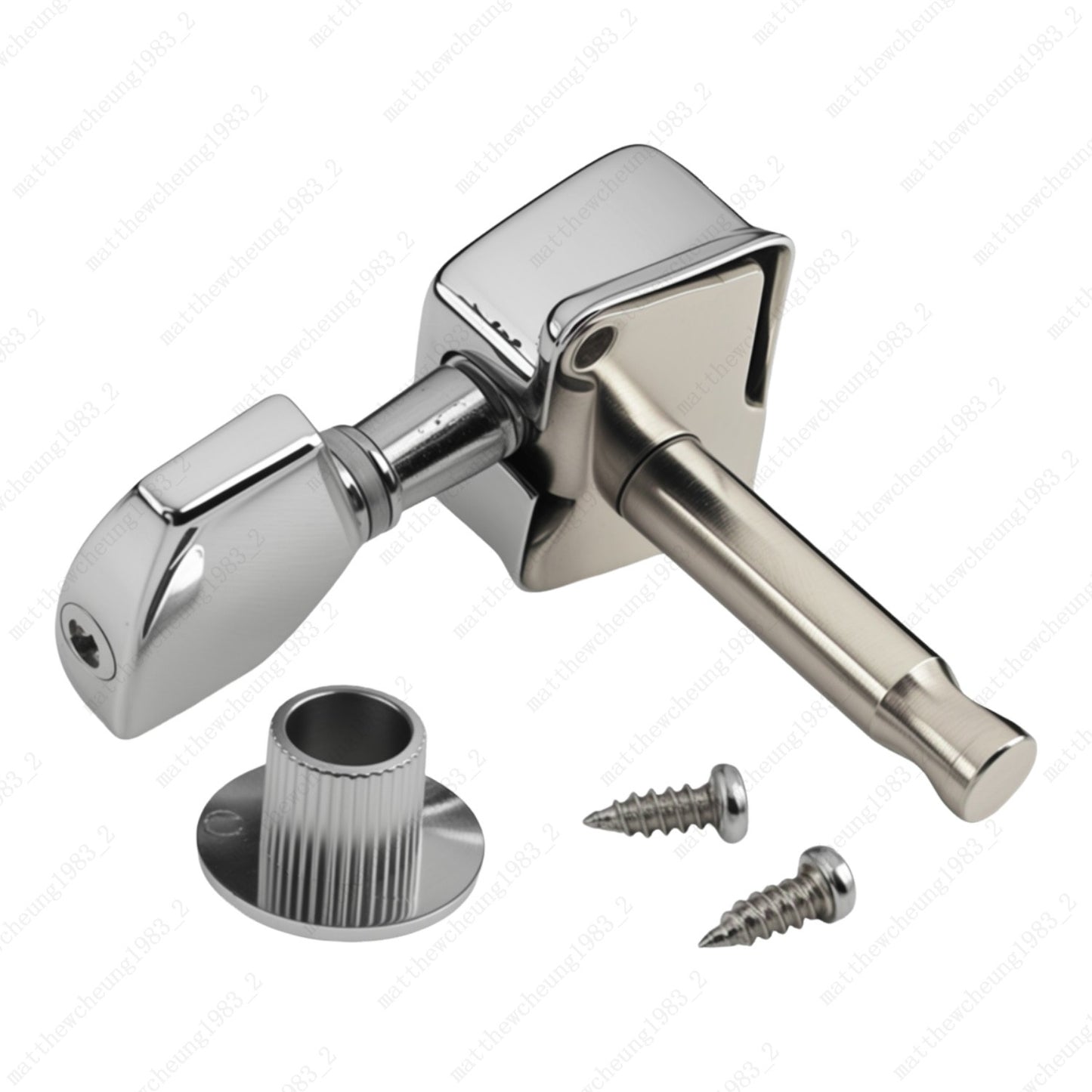 Semi-Closed Guitar Machine Heads Tuners 1:15 Ratio for Acoustic Guitar - Chrome