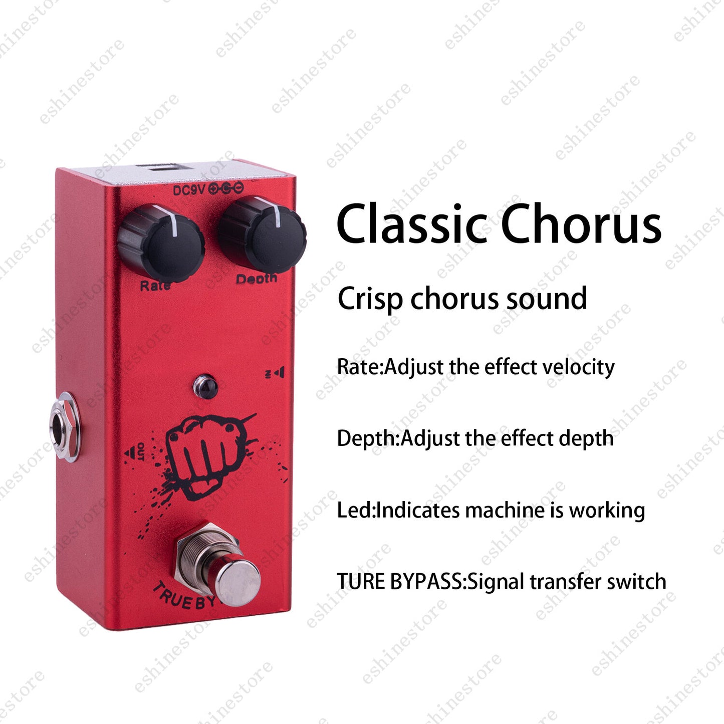 Electric Guitar Analog/Classic Chorus Effects Pedal Mini Warm Jazz Chorus Tone