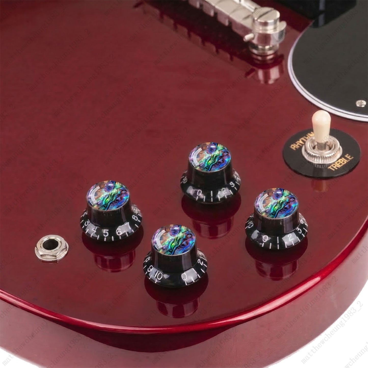 4Pcs Gold Guitar Reflector Knos For Les Paul SG -10 Seashell Pattern Options