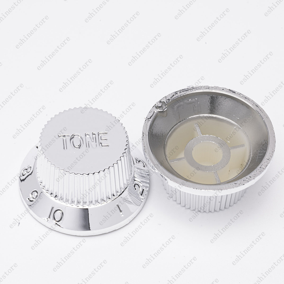 Chrome Silver ST Style Electric Guitar Knobs Volume Tone Knobs for Stratocaster