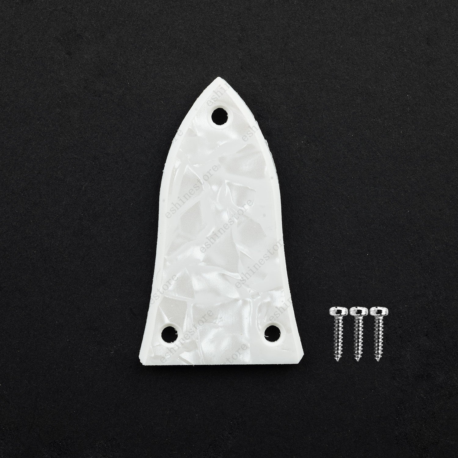 3Hole Plastic Guitar Truss Rod Cover Plate for Electric Guitar-White/White Pearl