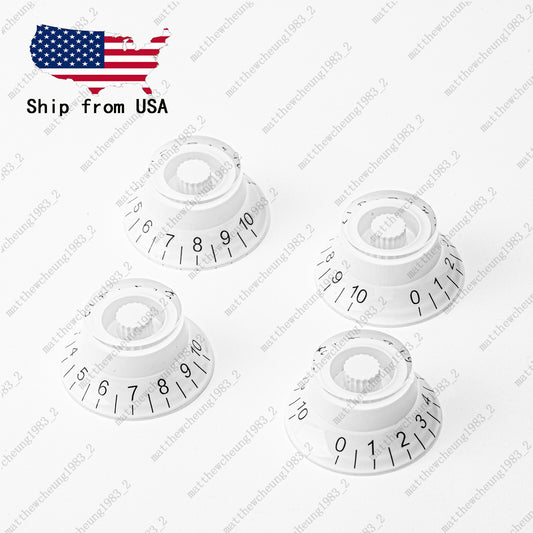 4 Pcs Guitar Bell Knobs 18 Fine Spline Top Hat Knobs Style for SG Les Paul
