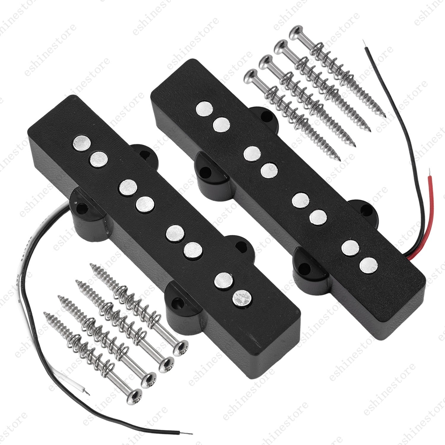 Open-style 4-string Ceramic Magnet Neck&Bridge Pickup for Fender Jazz J Bass
