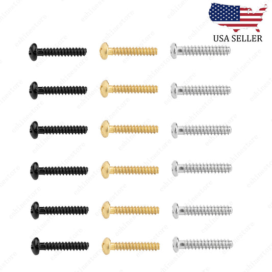 6 Pcs Single Coil Pickup Height Adjustment Pan Head Screw For Strat Tele
